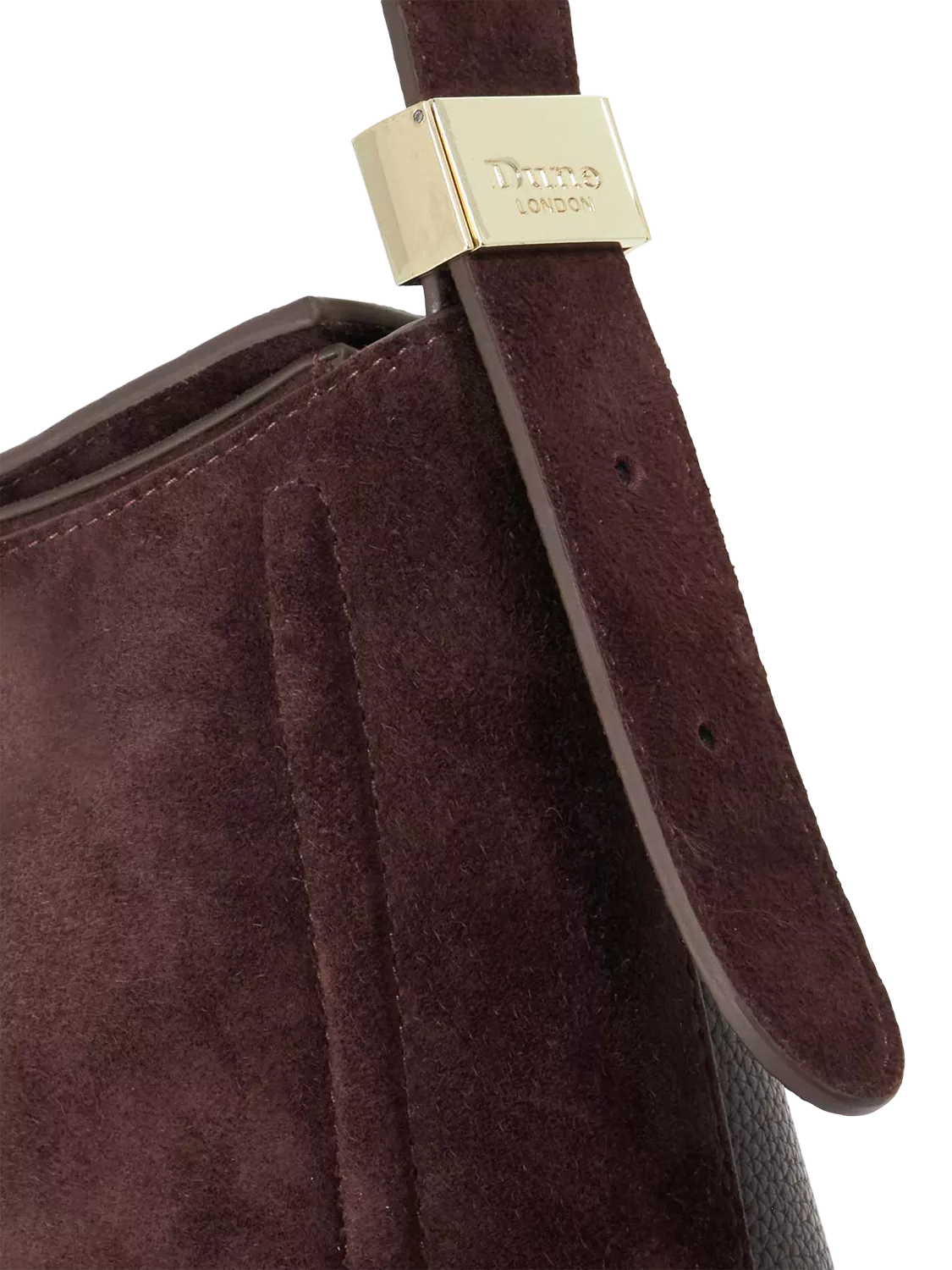 Dune London suede shoulder bag brown (British brand)