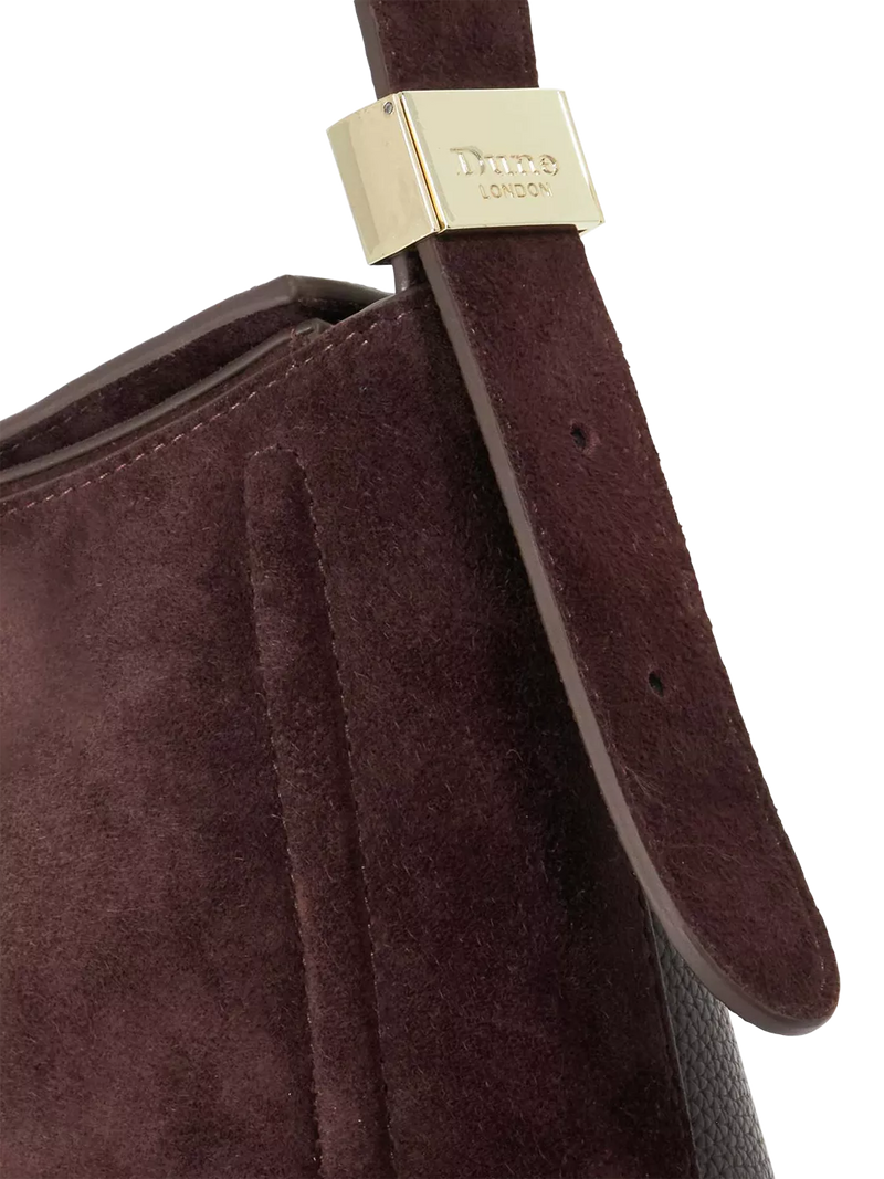 Dune London suede shoulder bag brown (British brand)