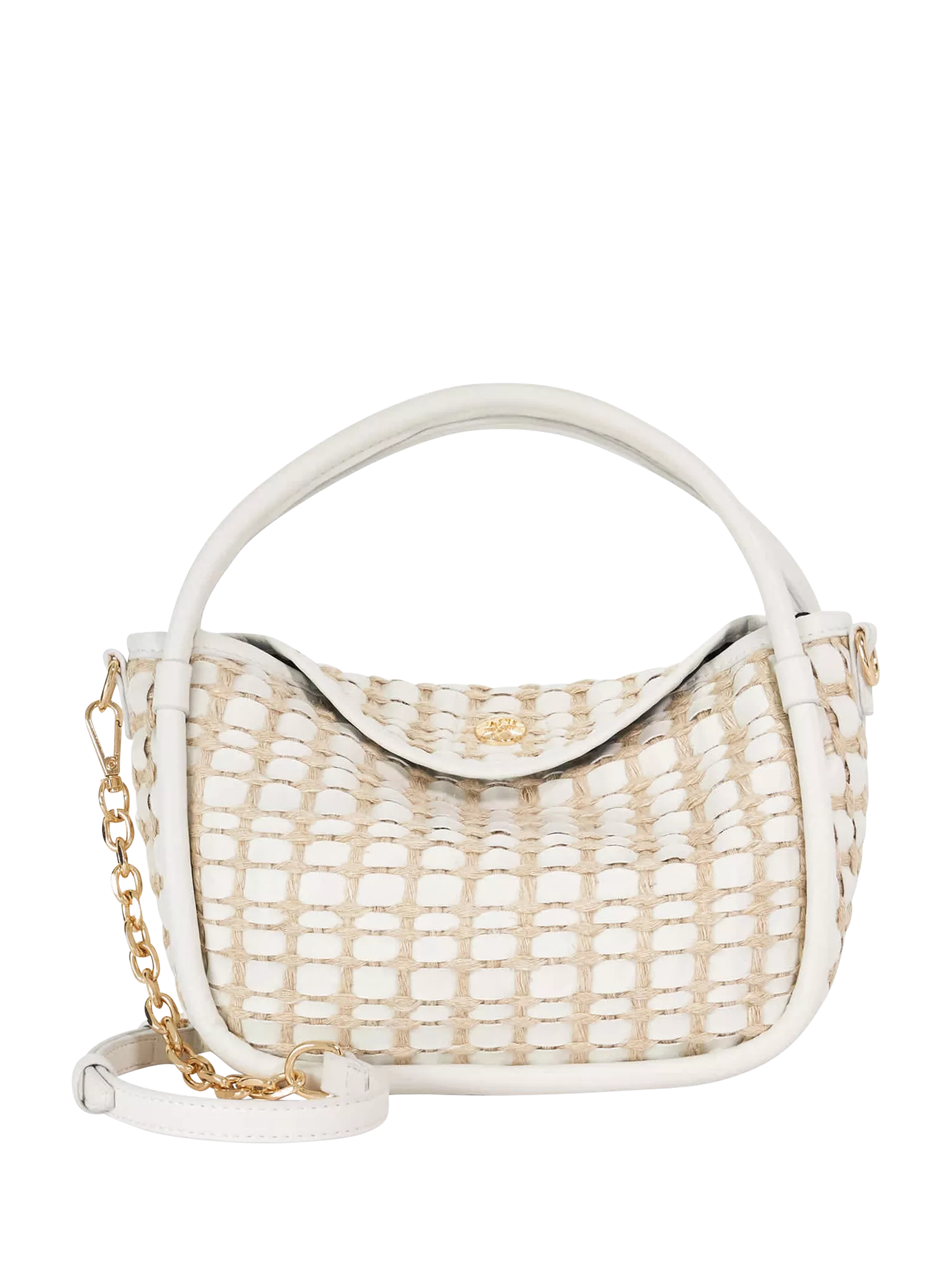 Dune London Dinideliberate Woven Grab Bag, White