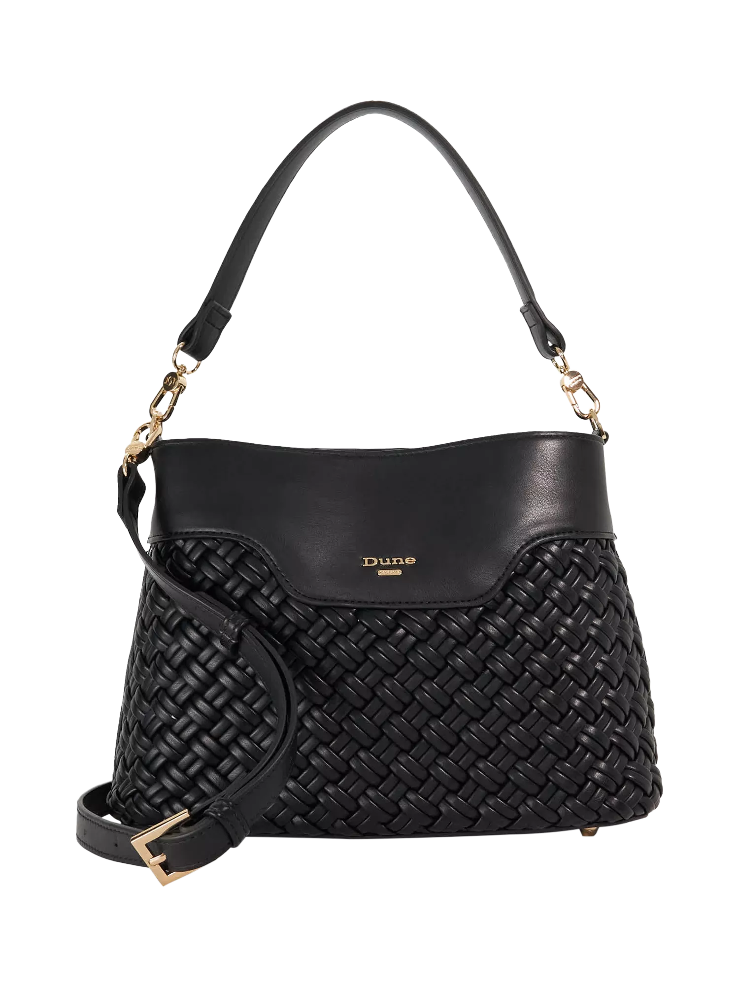 Dune London Dinidelphine shoulder bag with woven detail (British brand)