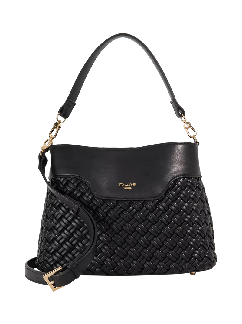 Dune London Dinidelphine shoulder bag with woven detail (British brand)