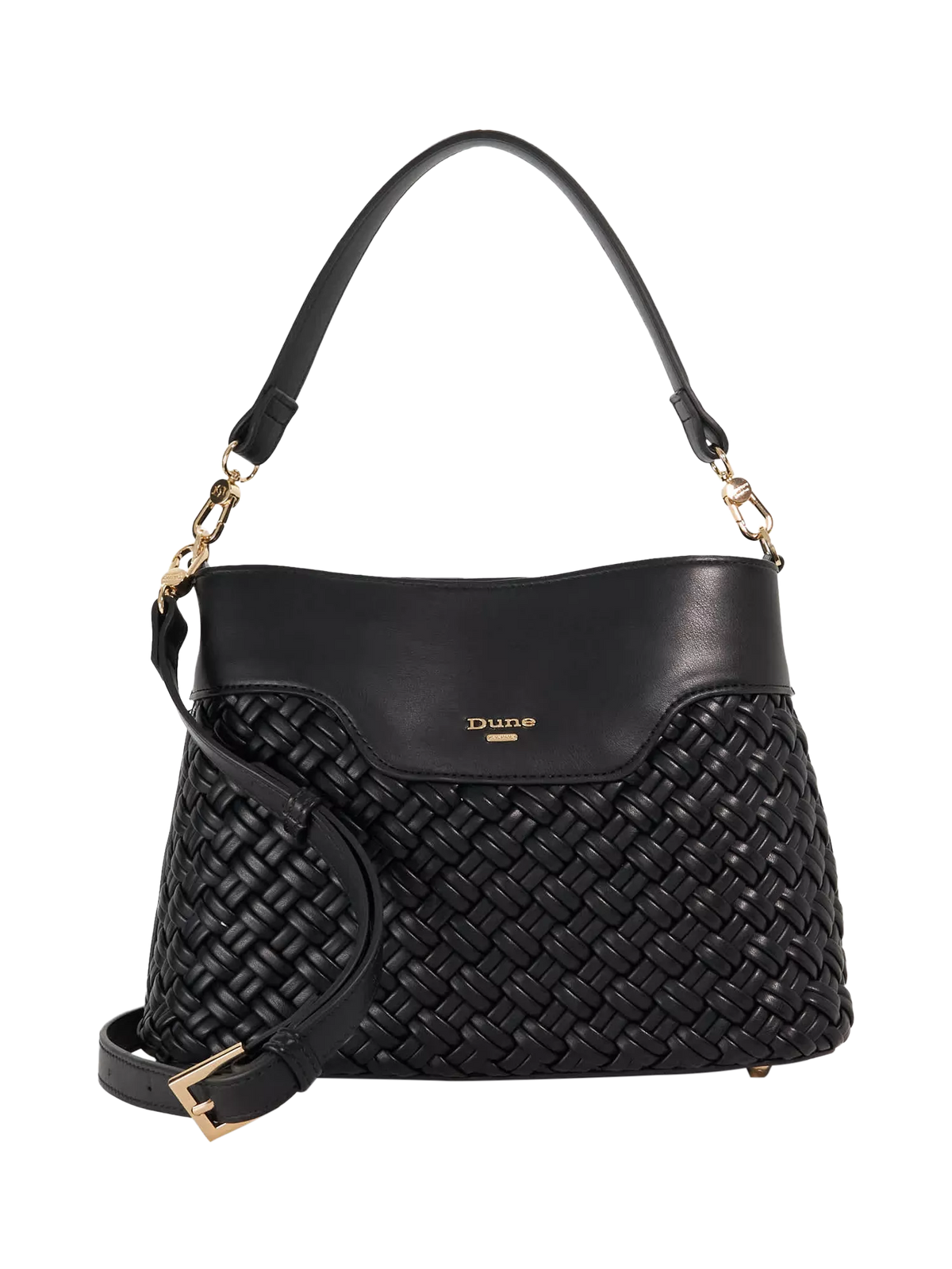 Dune London Dinidelphine shoulder bag with woven detail (British brand)