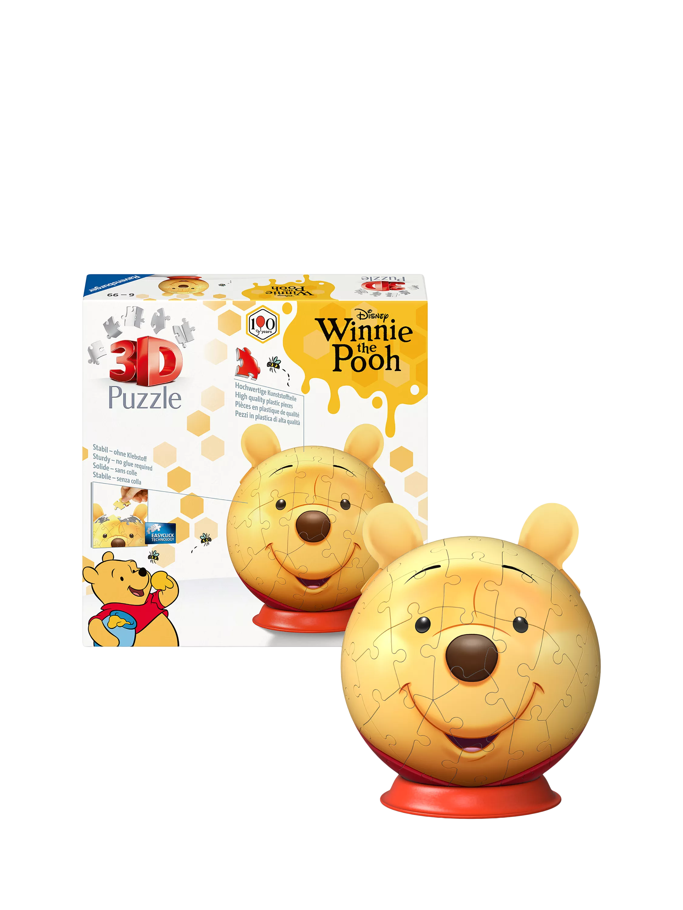 Winnie the Pooh Ravensburger 3D puzzle ball nightlight 77 piece, UK version