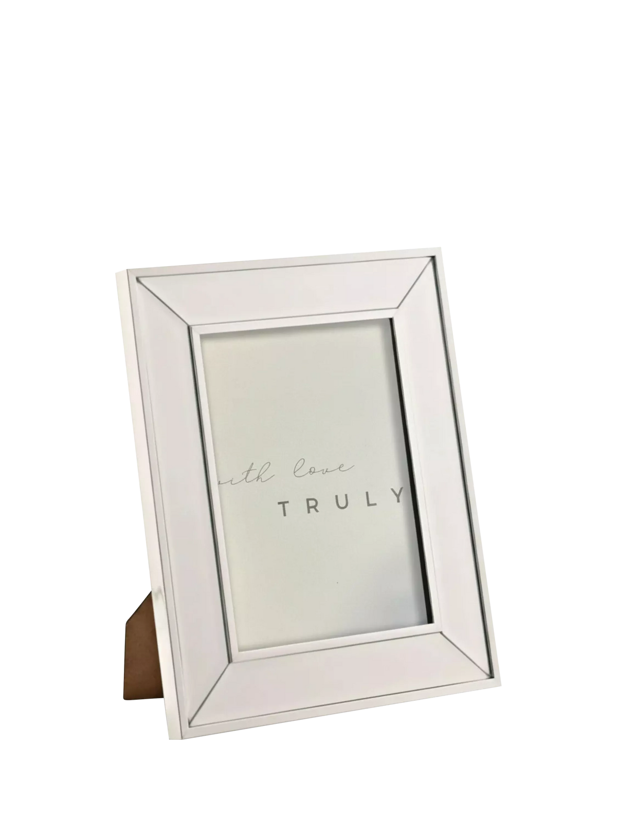Truly photo frame mirrored border silver 5x7, UK version