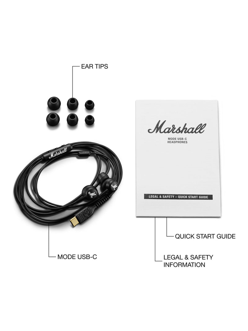 Marshall Mode USB-C in-ear headphones black (British brand)