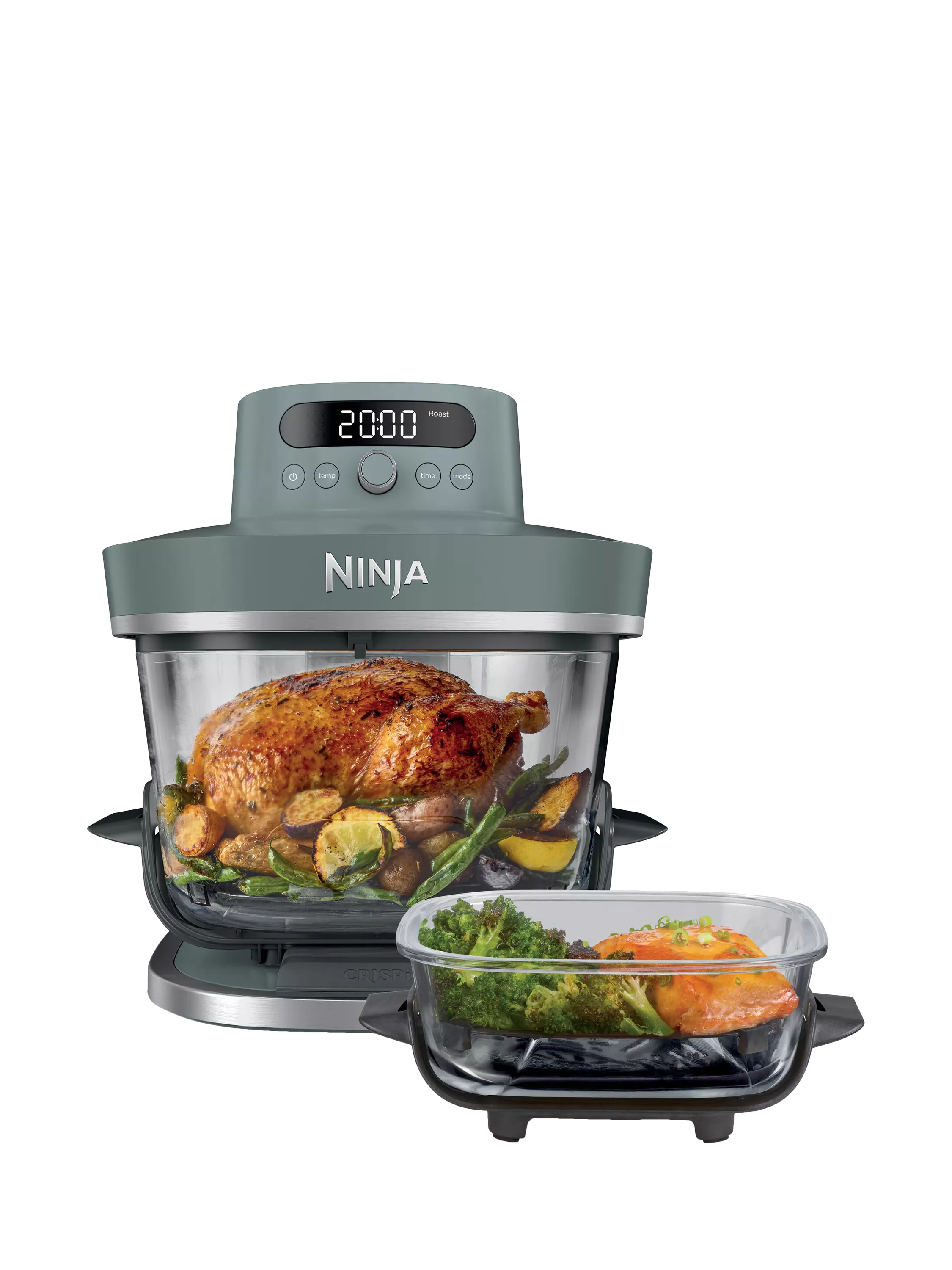 Ninja XL Crispi PRO AS101UKLG Air Fryer, 5.7L, Ash Grey
