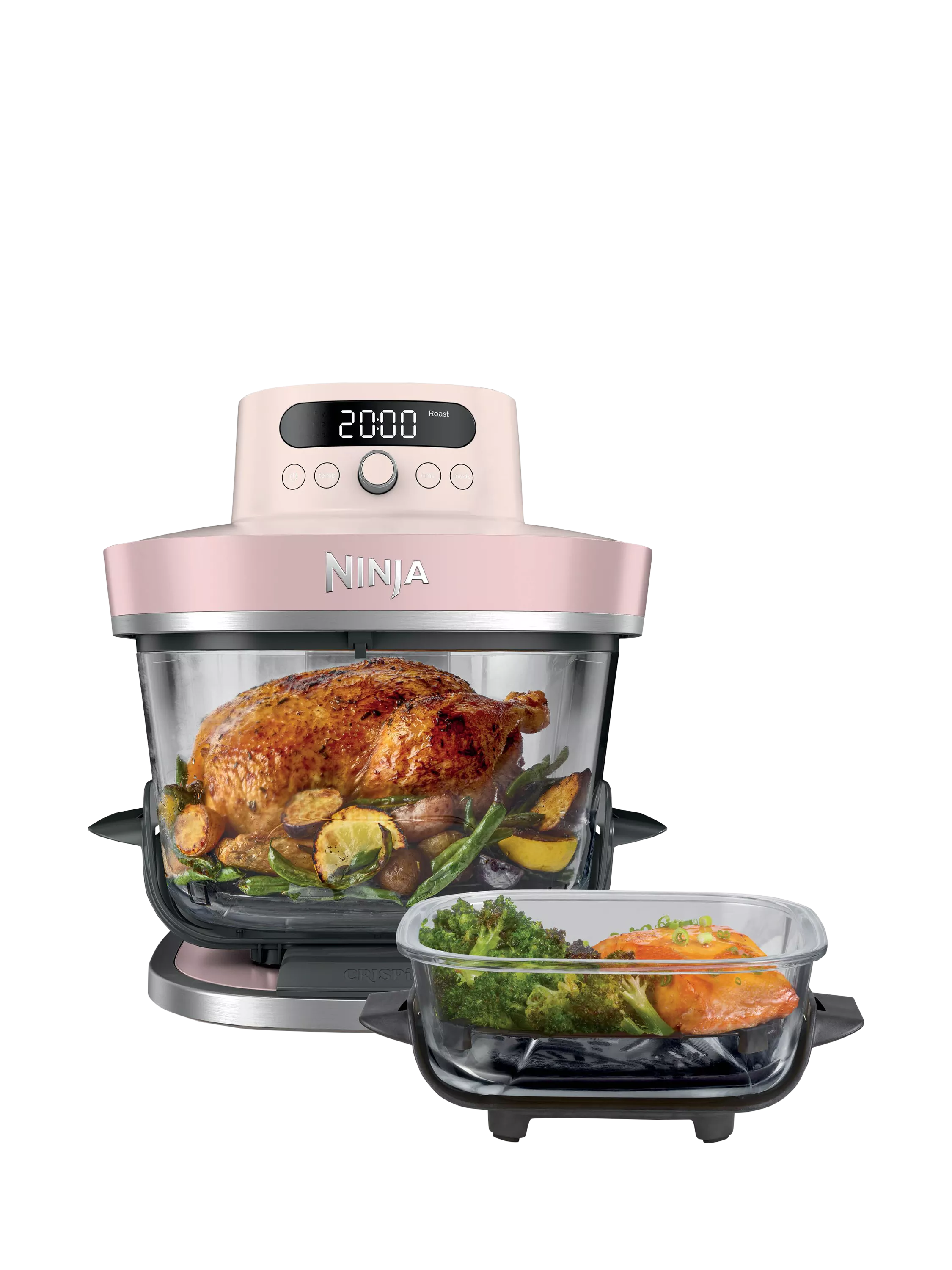 Ninja XL Crispi PRO AS101UKLG Air Fryer, 5.7L, Rose Quartz