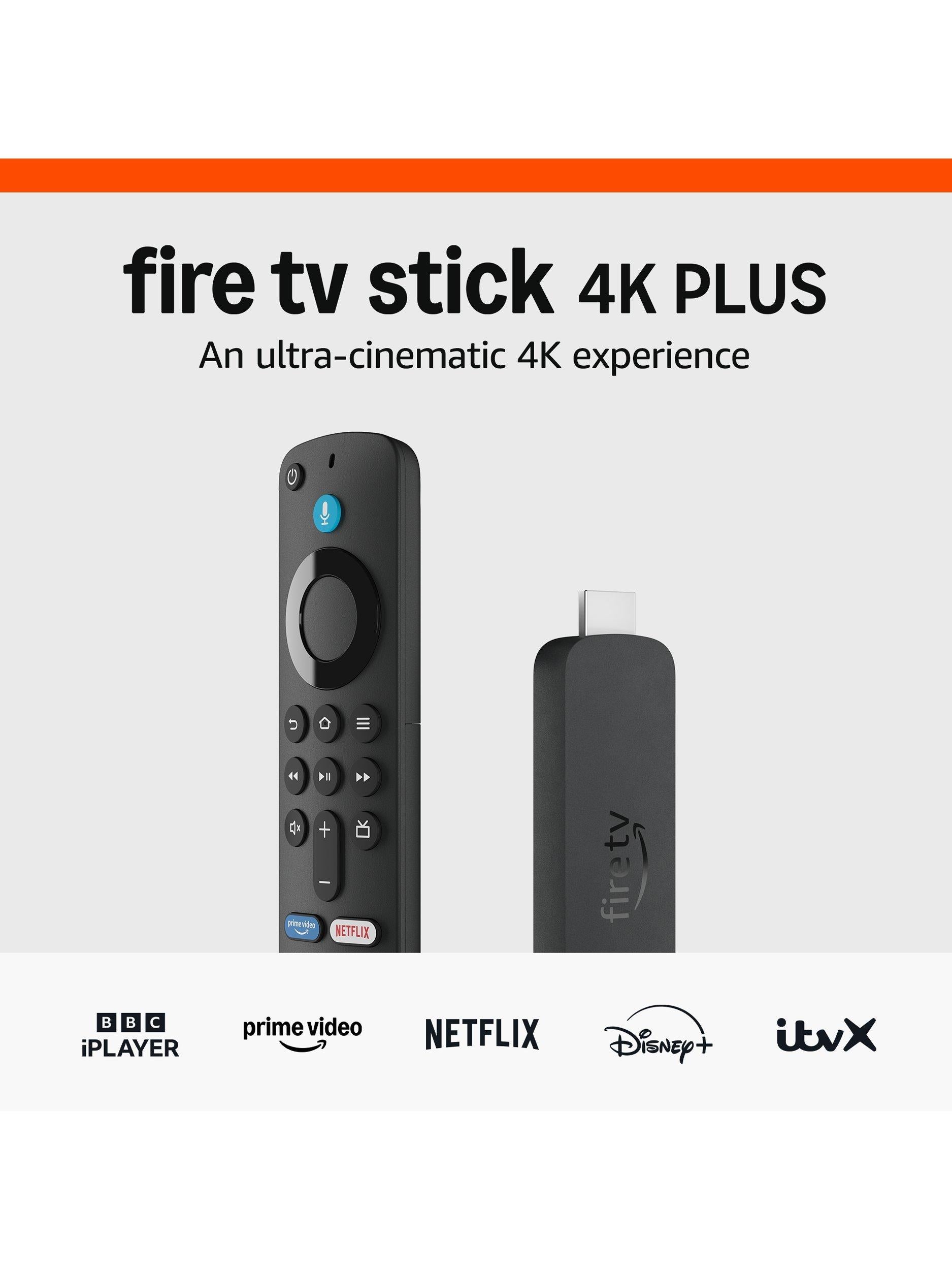 Amazon Fire TV Stick 4K Plus streaming device, UK version
