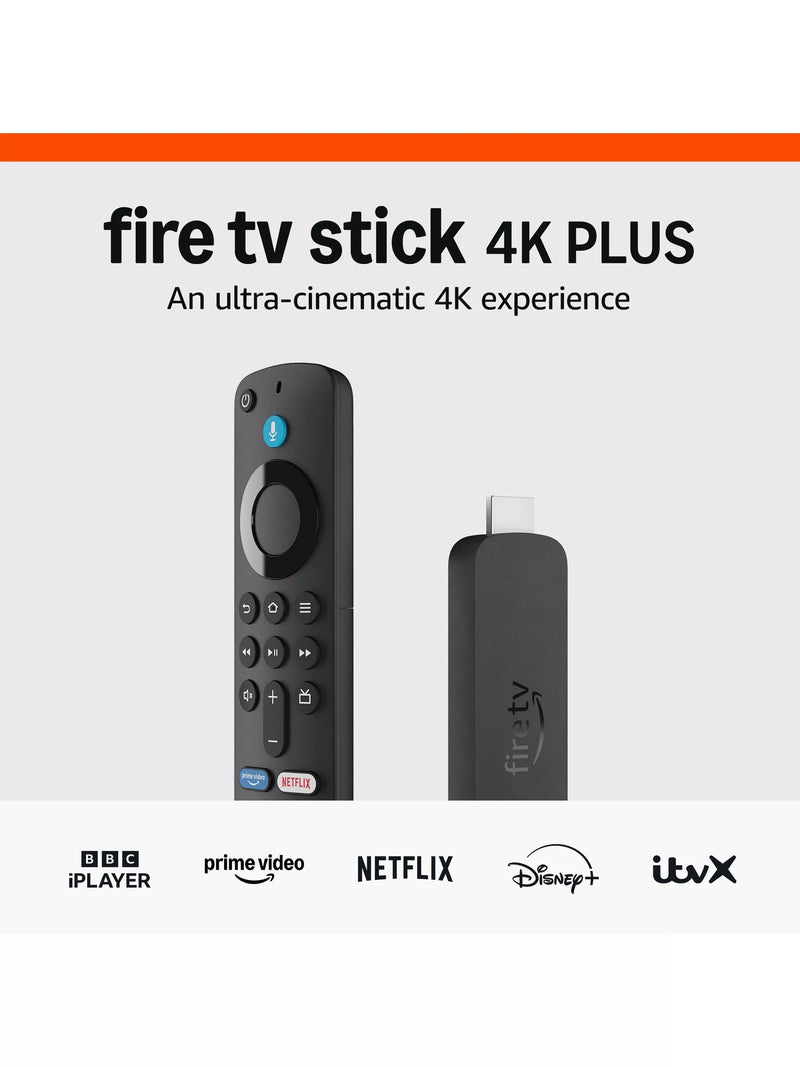 Amazon Fire TV Stick 4K Plus streaming device, UK version
