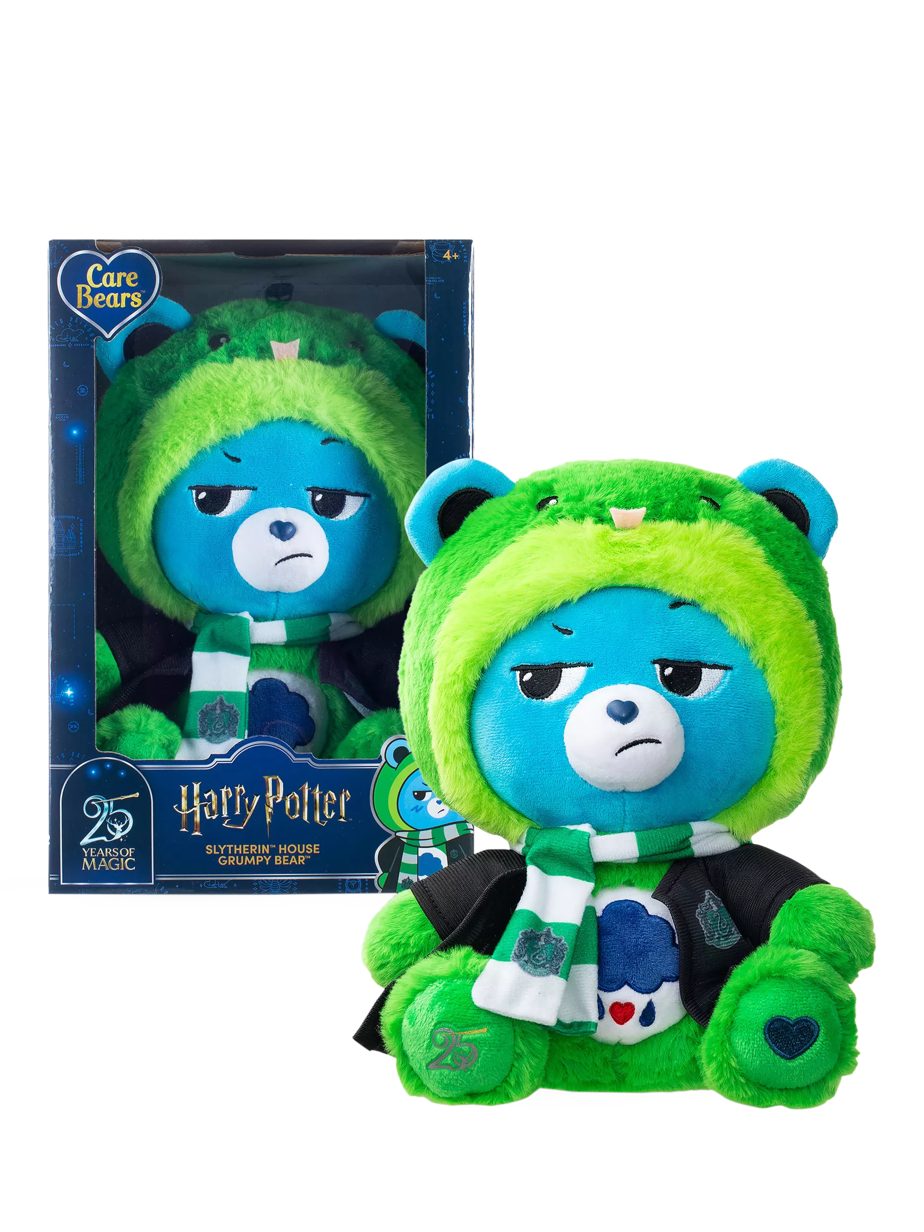 Care Bears Slytherin Grumpy Bear plush, imported from the UK