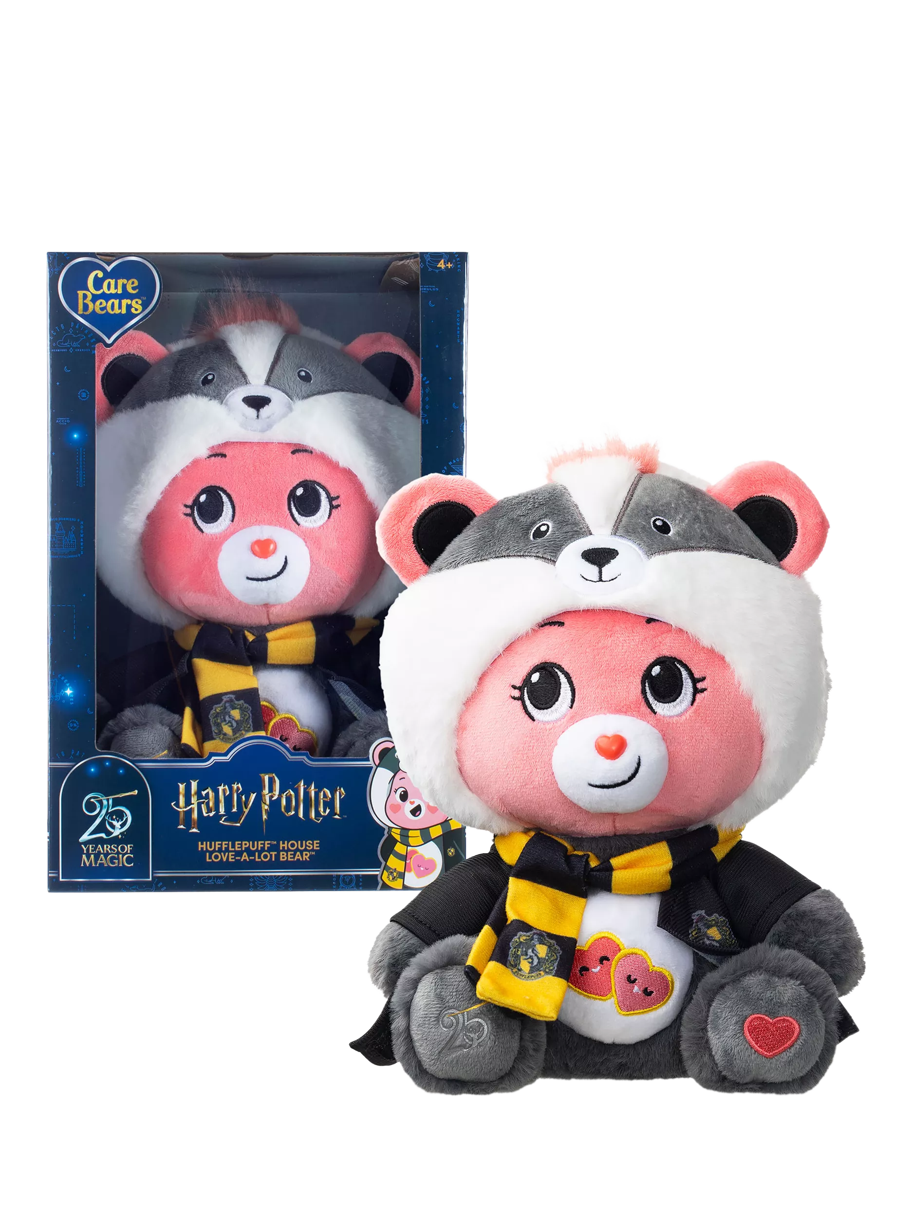 Care Bears Harry Potter Hufflepuff Love-a-Lot Bear plush, UK version