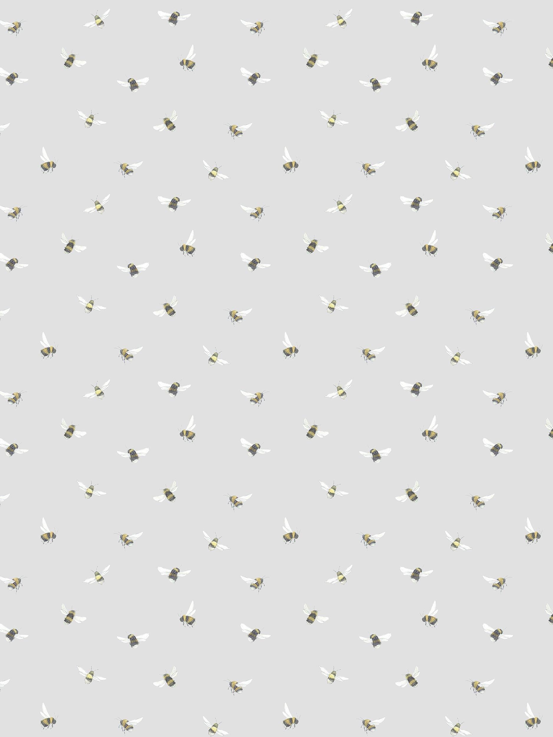 Voyage Busy Bees cream furnishing fabric with bumblebee pattern (British brand)
