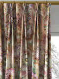 Voyage Langdale floral curtain or blind, Russet (British brand)