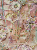 Voyage Langdale floral curtain or blind, Russet (British brand)