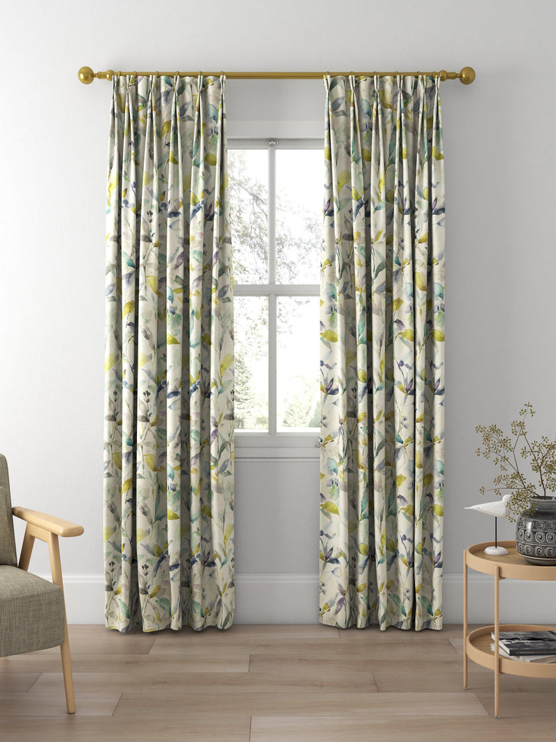 Voyage lemon floral curtains 100cm drop (British brand)