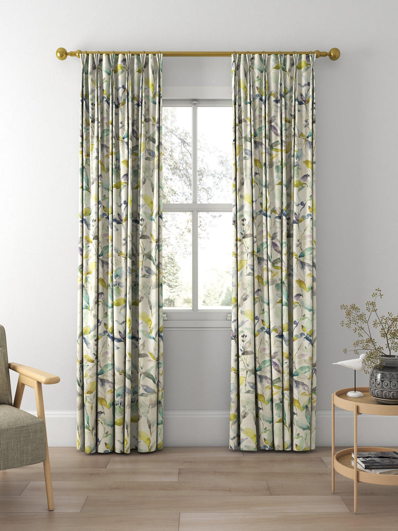 Voyage lemon floral curtains 100cm drop (British brand)