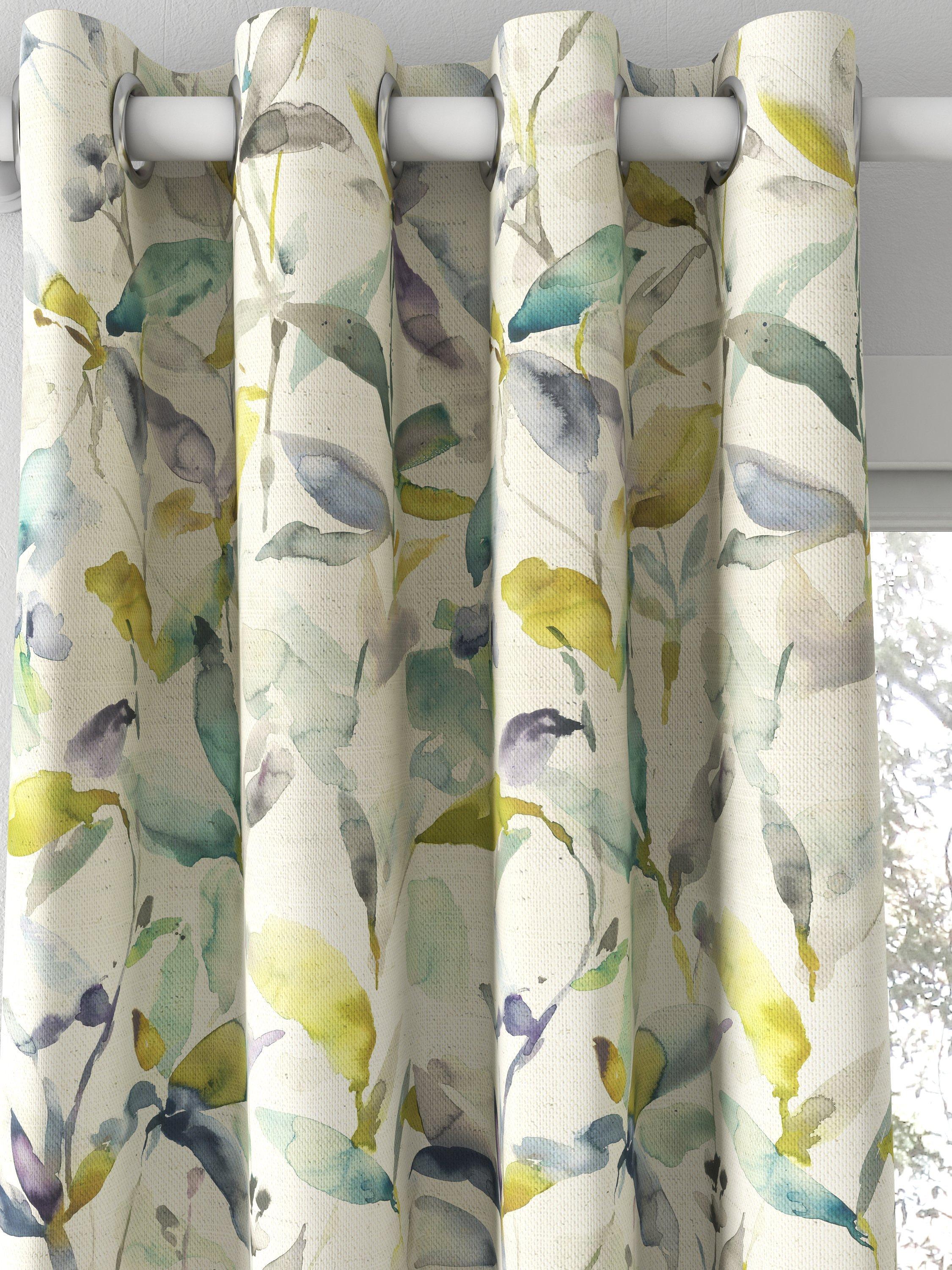 Voyage lemon floral curtains 100cm drop (British brand)