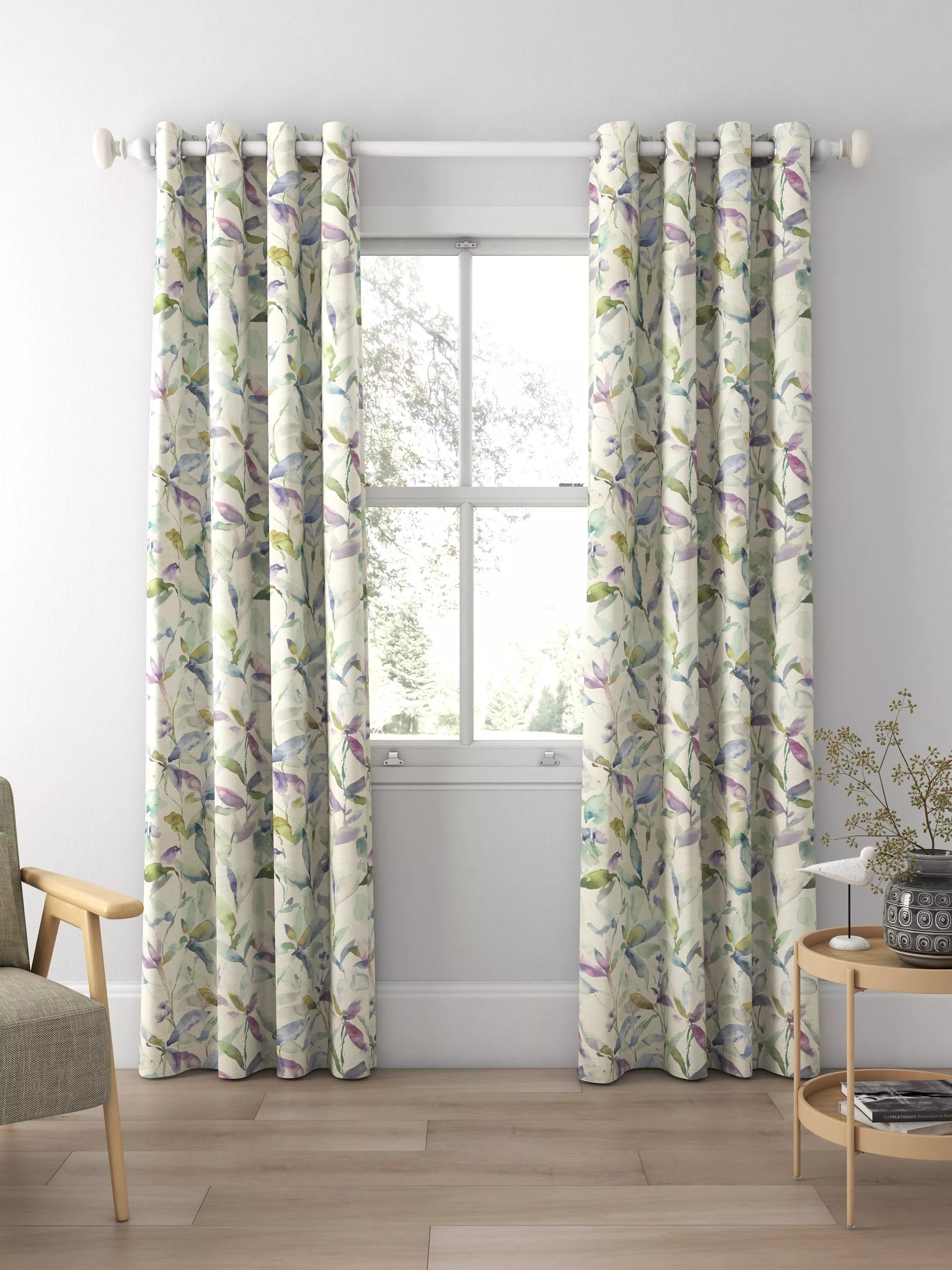 Voyage Naura floral made to measure curtain fabric, UK version