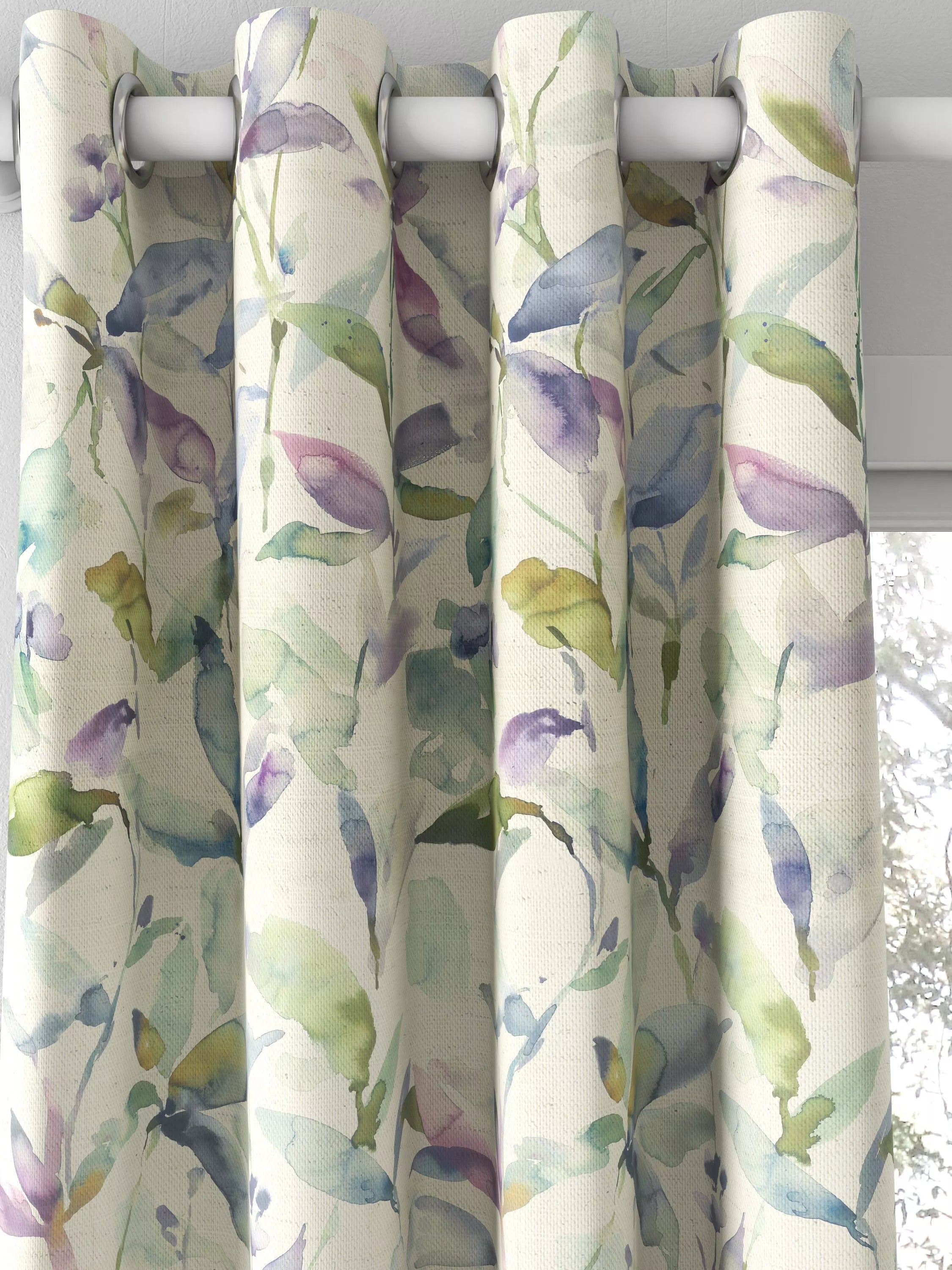 Voyage Naura floral made to measure curtain fabric, UK version