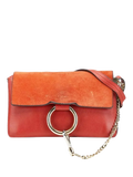 Pre-loved Chloé Faye Gold Hardware Shoulder Bag, Red