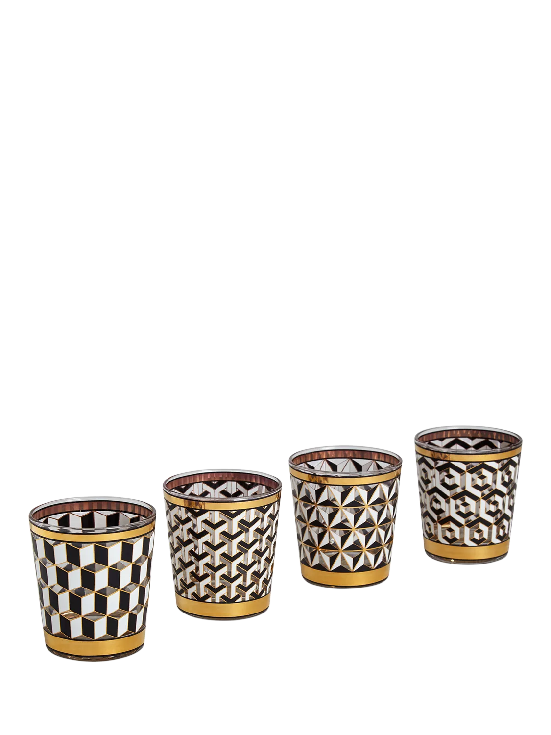 Jonathan Adler Versailles glass tumblers set of 4 350ml, UK version