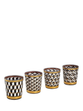 Jonathan Adler Versailles glass tumblers set of 4 350ml, UK version