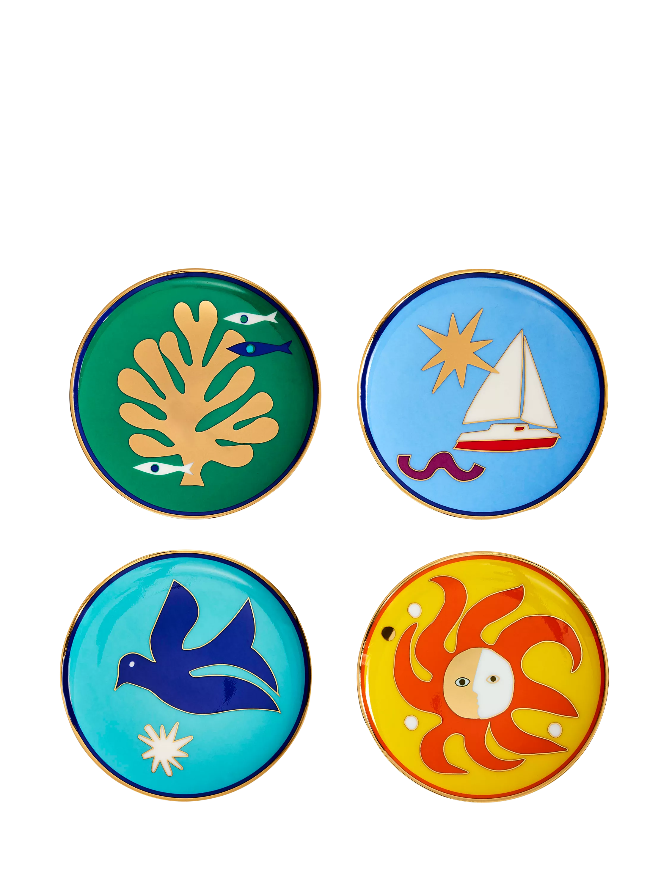 Jonathan Adler Playa coasters set of 4, UK version