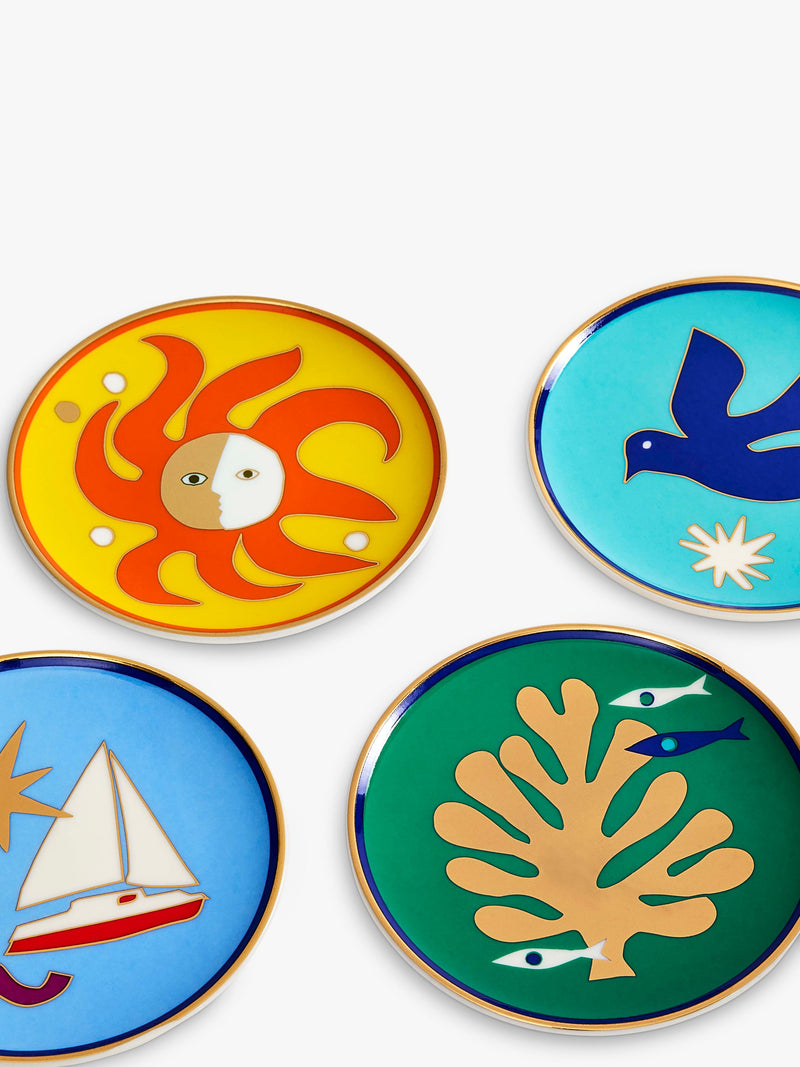 Jonathan Adler Playa coasters set of 4, UK version
