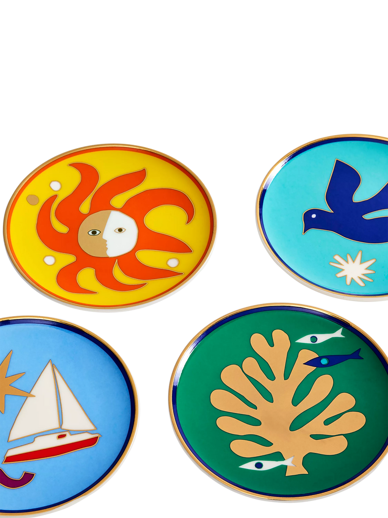 Jonathan Adler Playa coasters set of 4, UK version