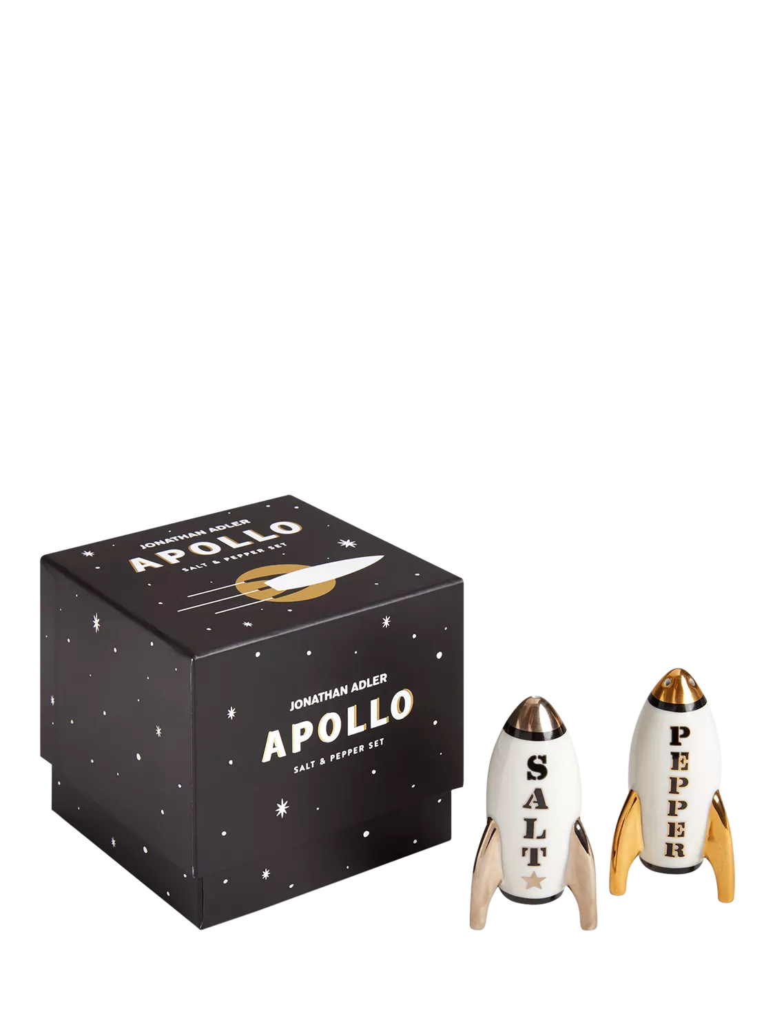Jonathan Adler Apollo salt and pepper set, imported from the UK