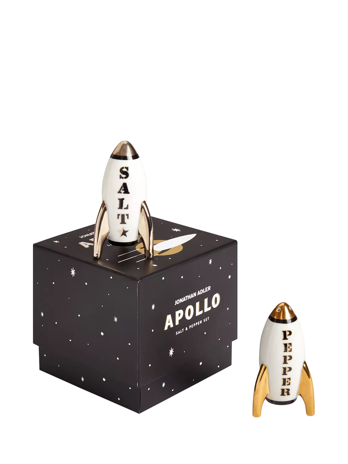 Jonathan Adler Apollo salt and pepper set, imported from the UK