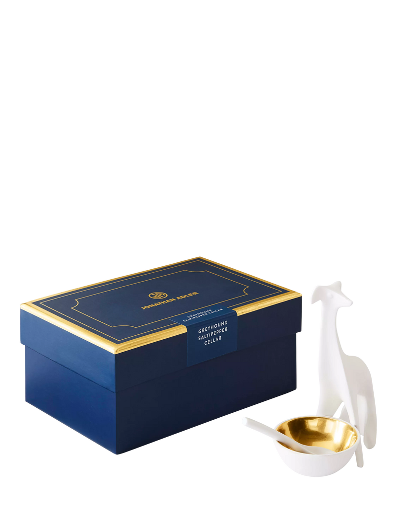 Jonathan Adler greyhound salt and pepper cellar 12cm - British product