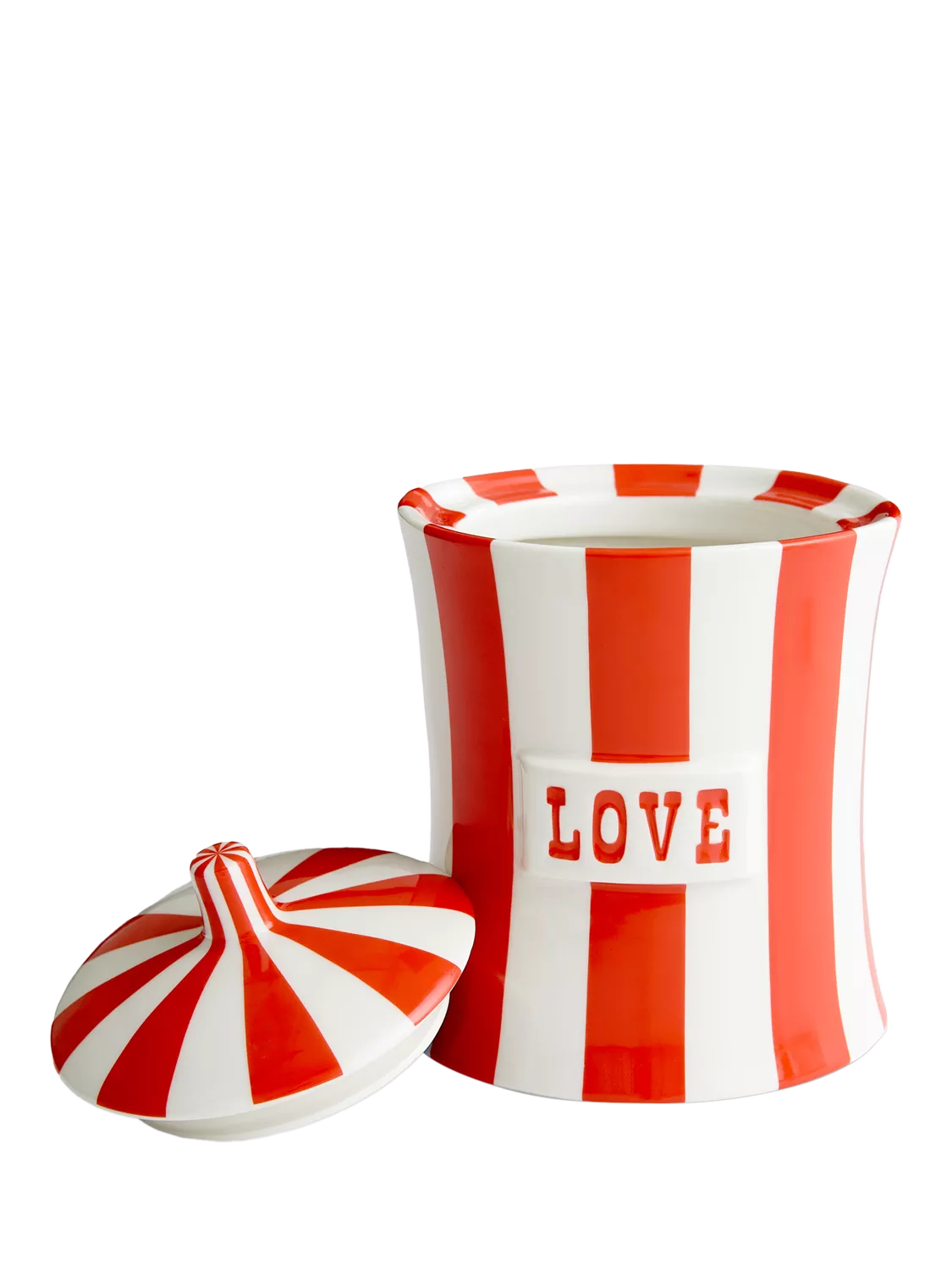 Jonathan Adler Vice Peace porcelain canister red, UK version