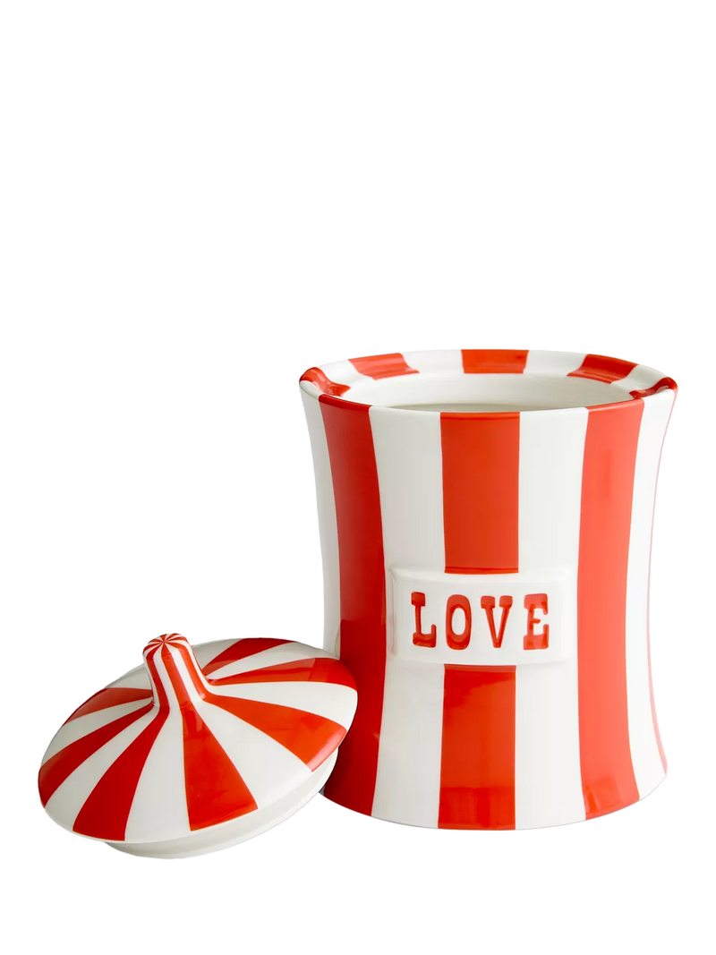 Jonathan Adler Vice Peace porcelain canister red, UK version