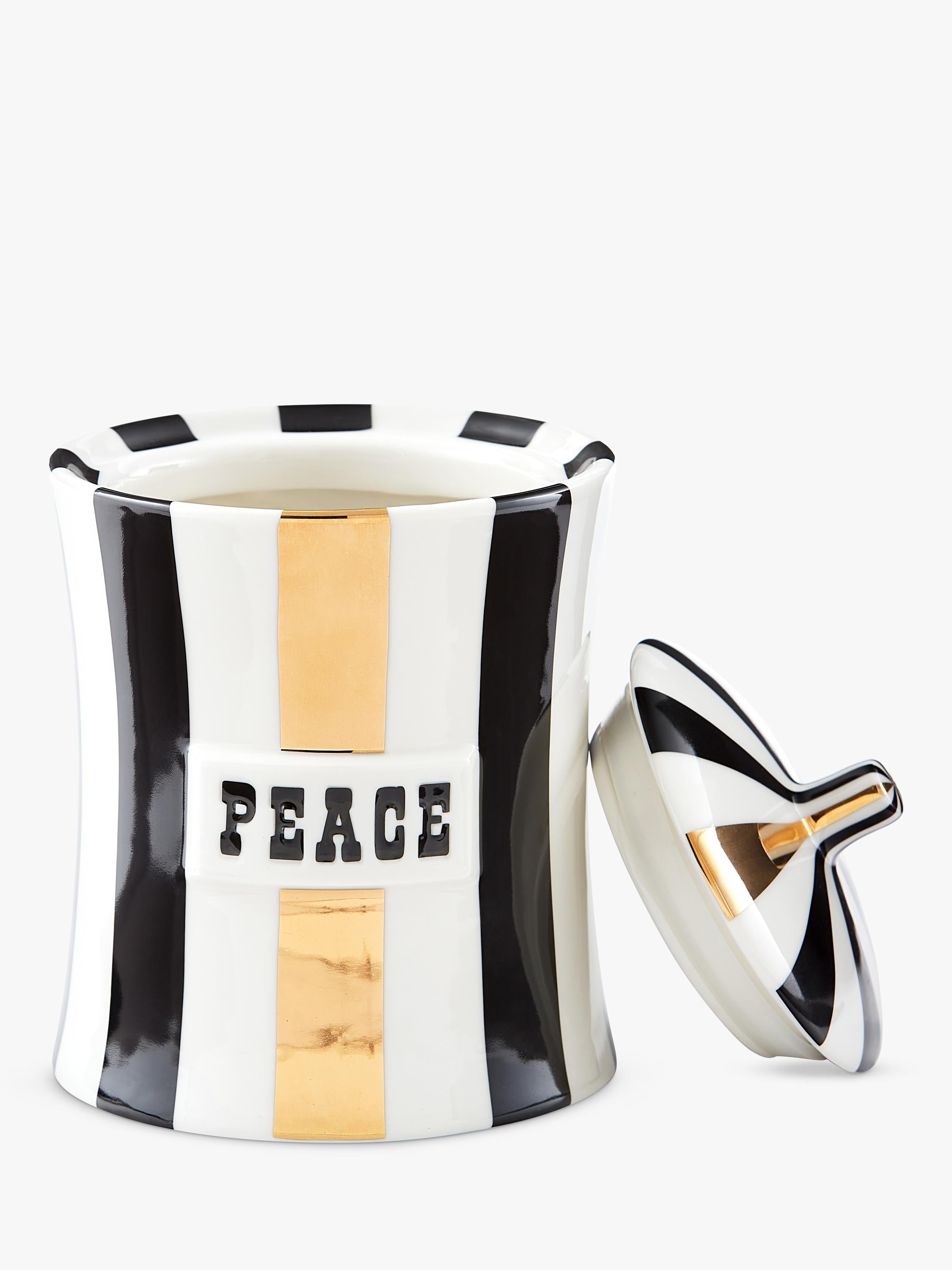 Jonathan Adler Vice Peace porcelain canister black/gold, UK version