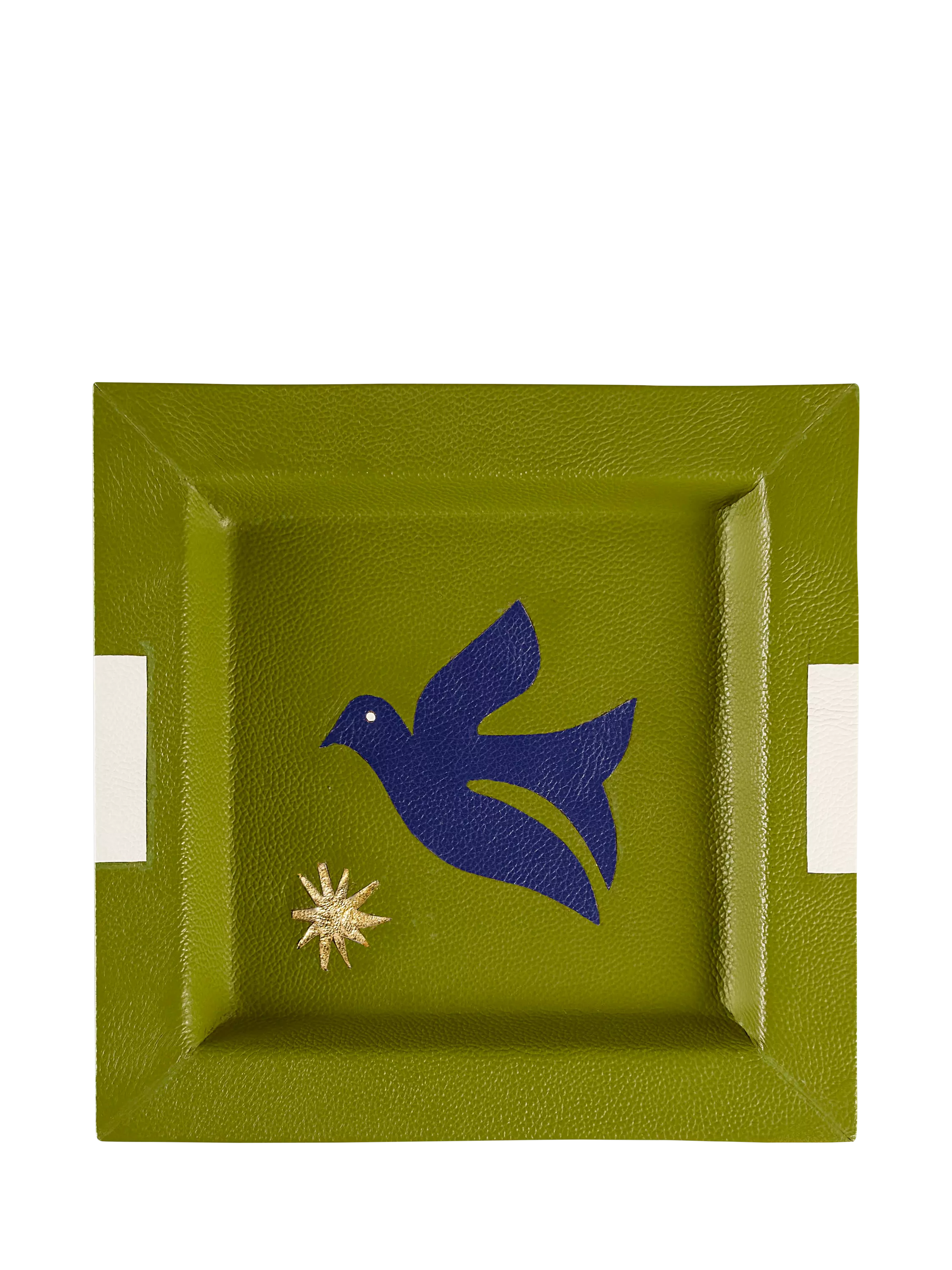 Jonathan Adler Playa Bird square pebble leather tray (British brand)