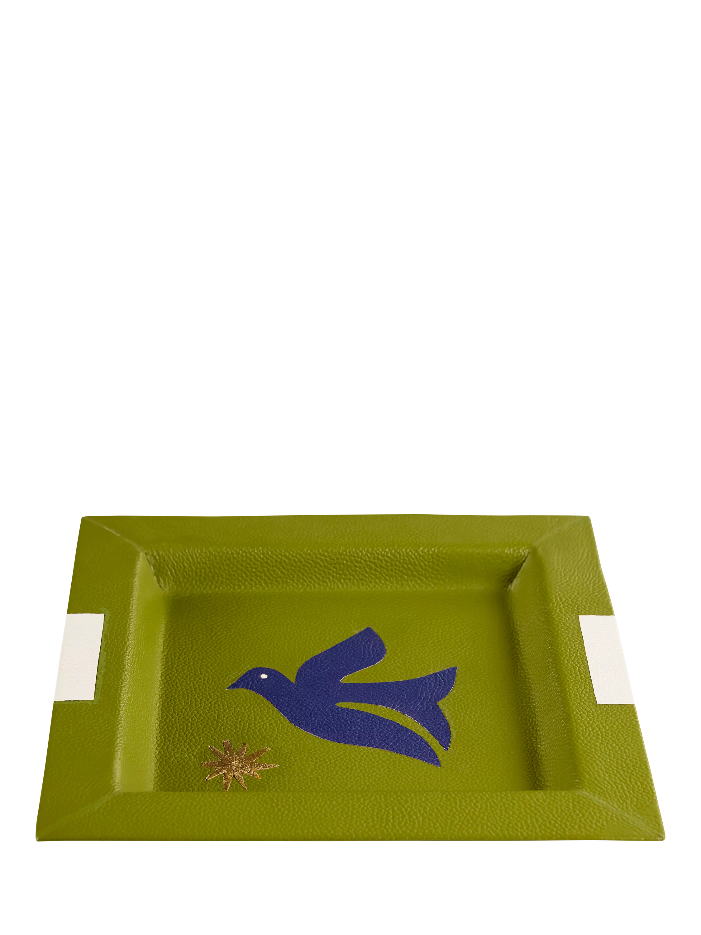 Jonathan Adler Playa Bird square pebble leather tray (British brand)