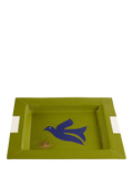 Jonathan Adler Playa Bird square pebble leather tray (British brand)