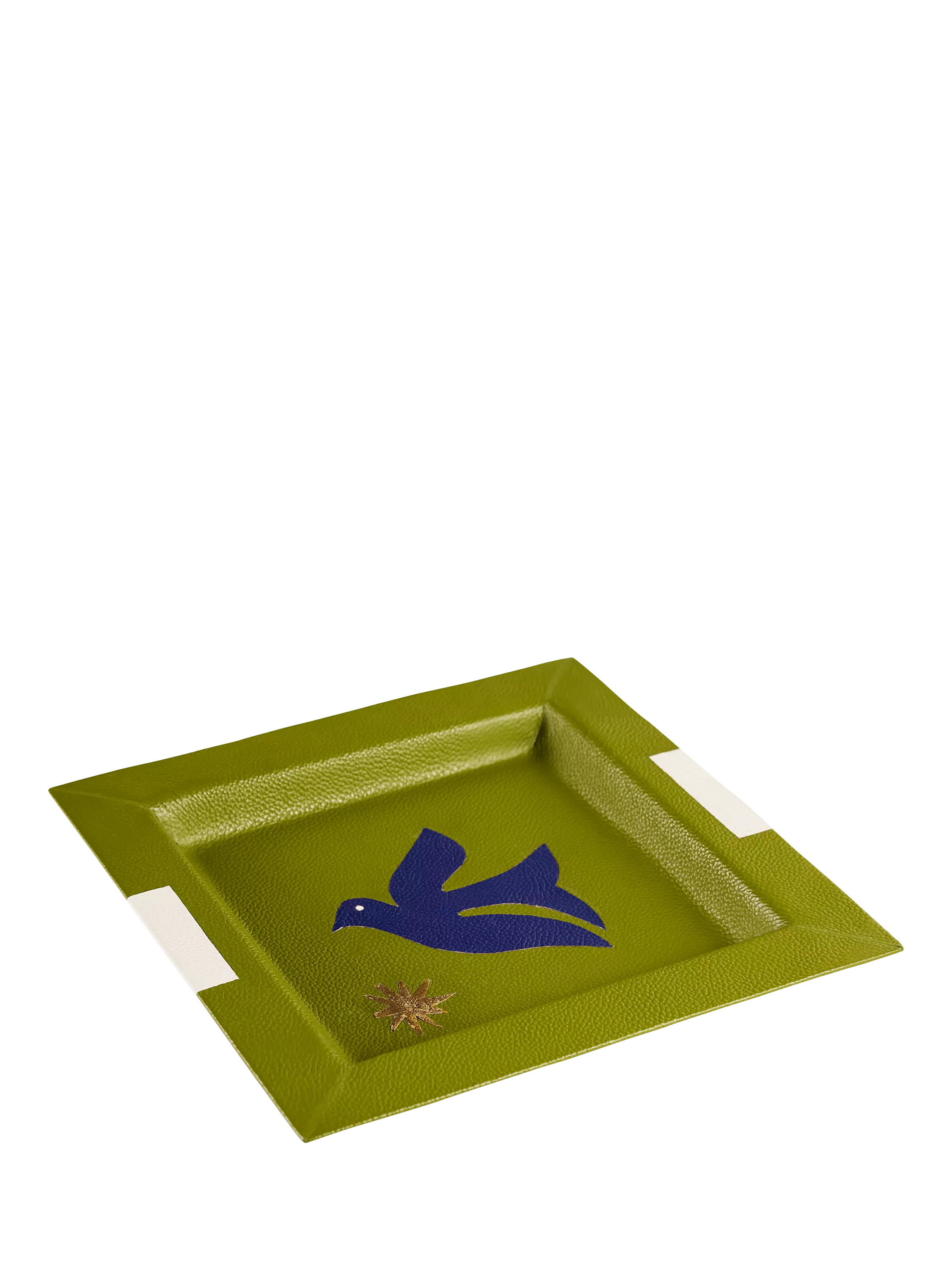Jonathan Adler Playa Bird square pebble leather tray (British brand)