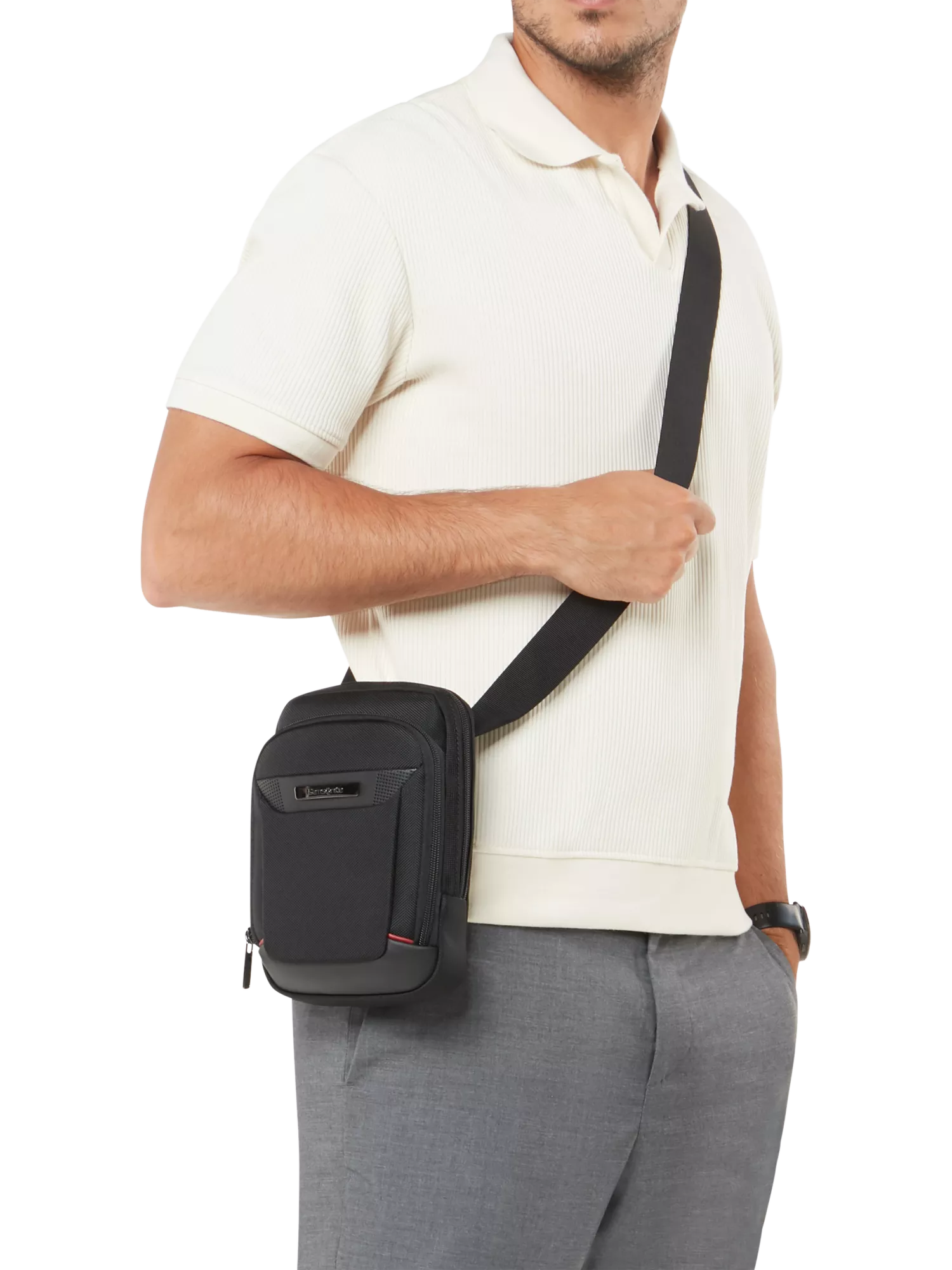 Samsonite PRO-DLX 6 crossbody bag 2L black - British product