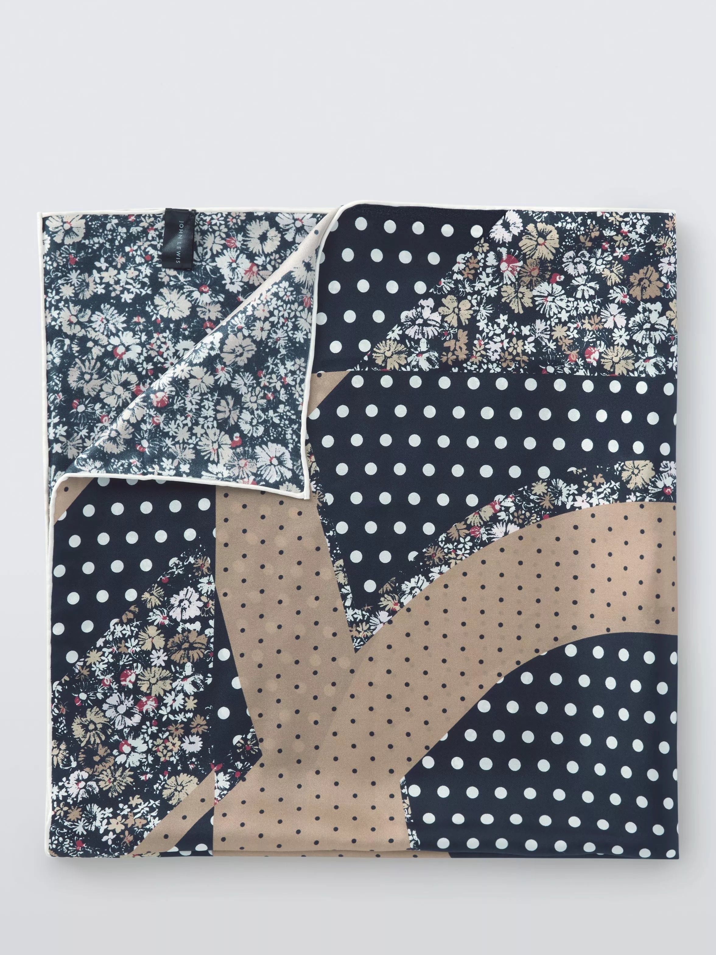 John Lewis Daisy Heritage pure silk scarf floral pattern (British brand)