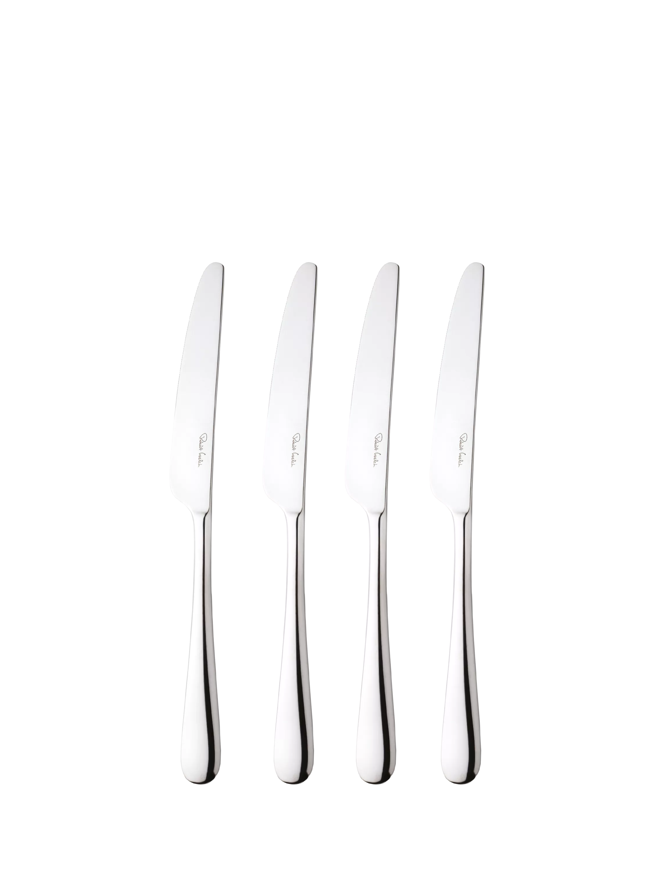 Robert Welch Kingham Bright stainless steel table knives set of 4, imported from the UK