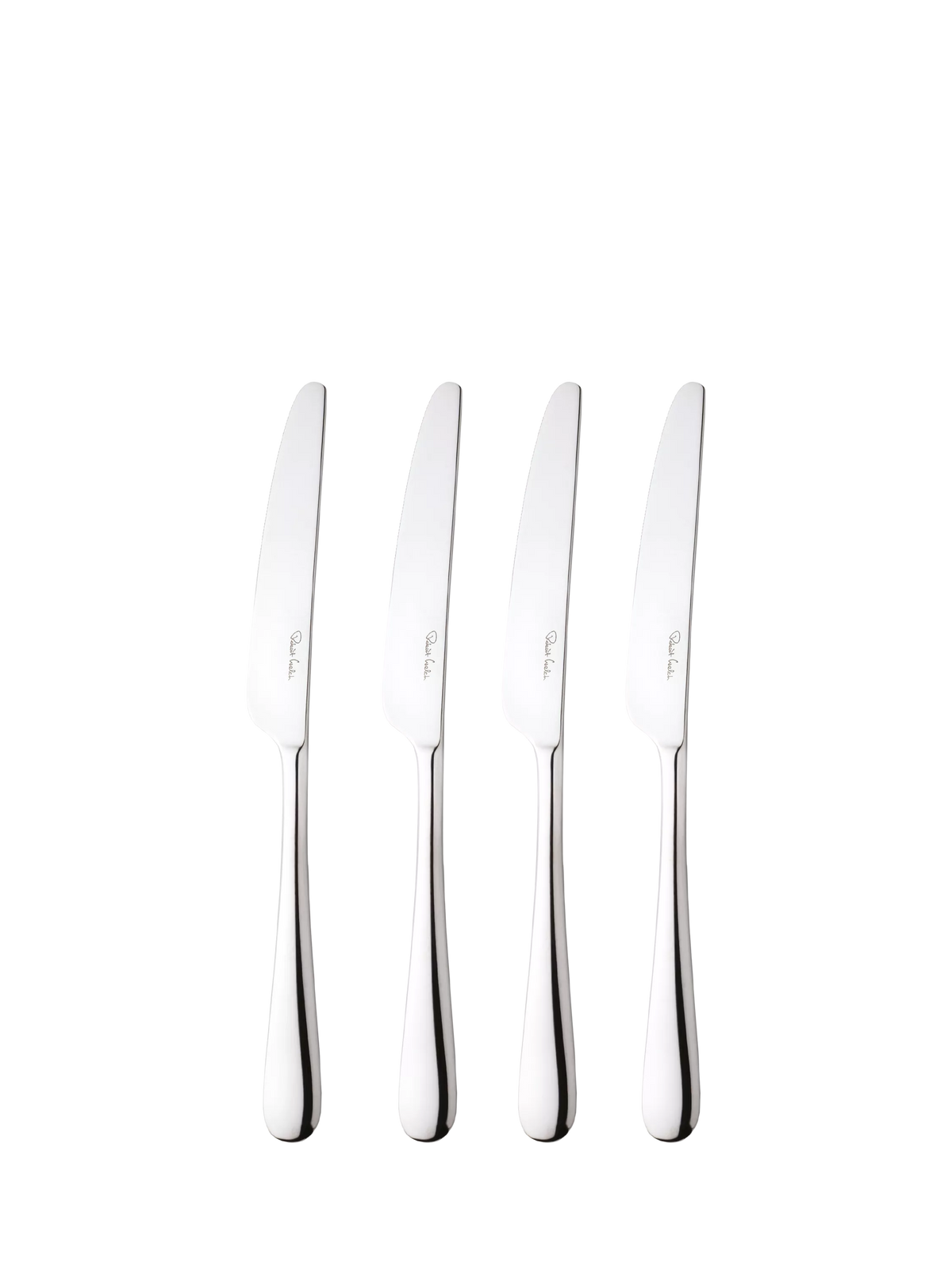 Robert Welch Kingham Bright stainless steel table knives set of 4, imported from the UK