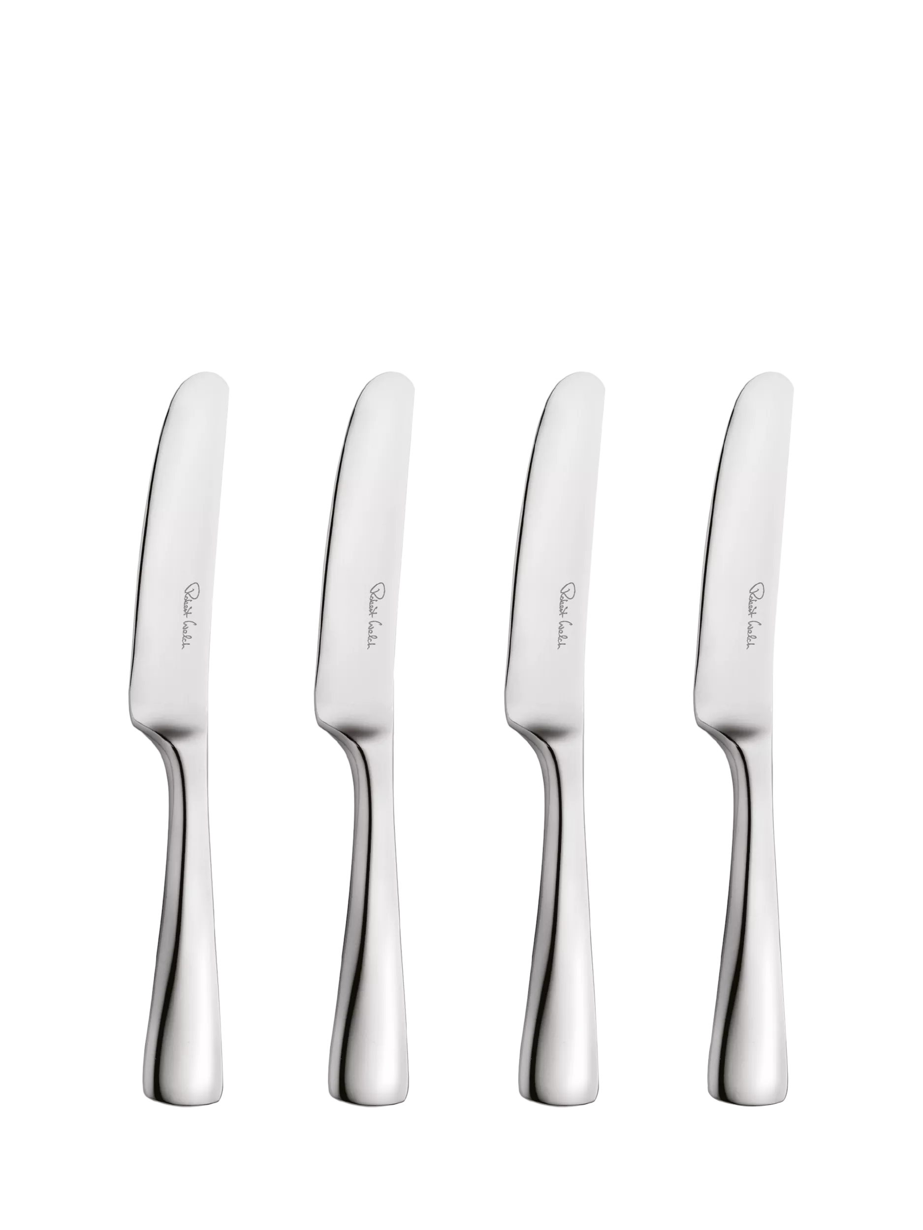 Robert Welch Malvern Bright stainless steel butter knives set of 4, UK version