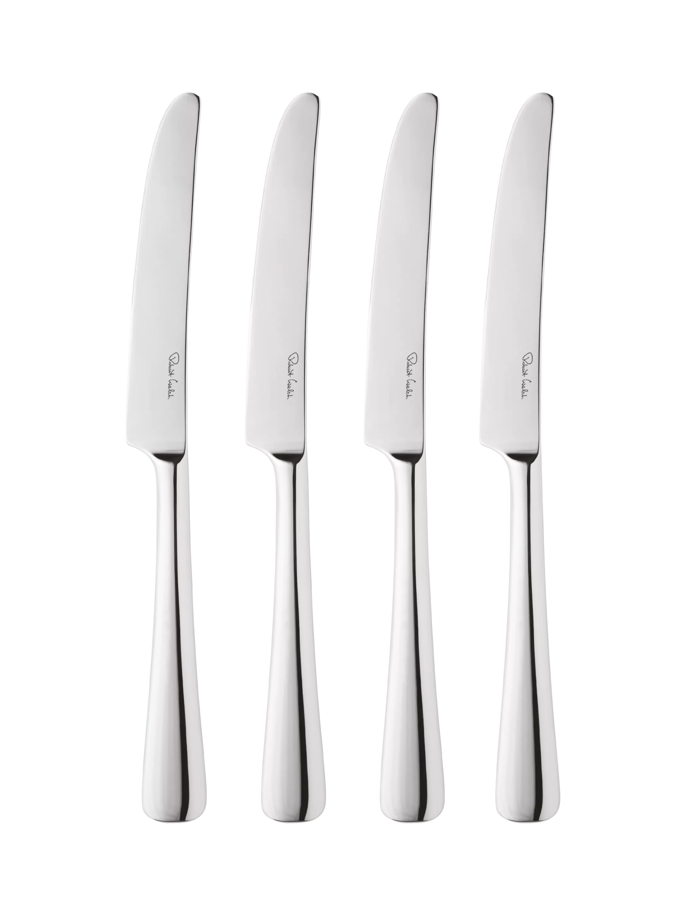 Robert Welch Malvern Bright stainless steel table knives set of 4 - British product