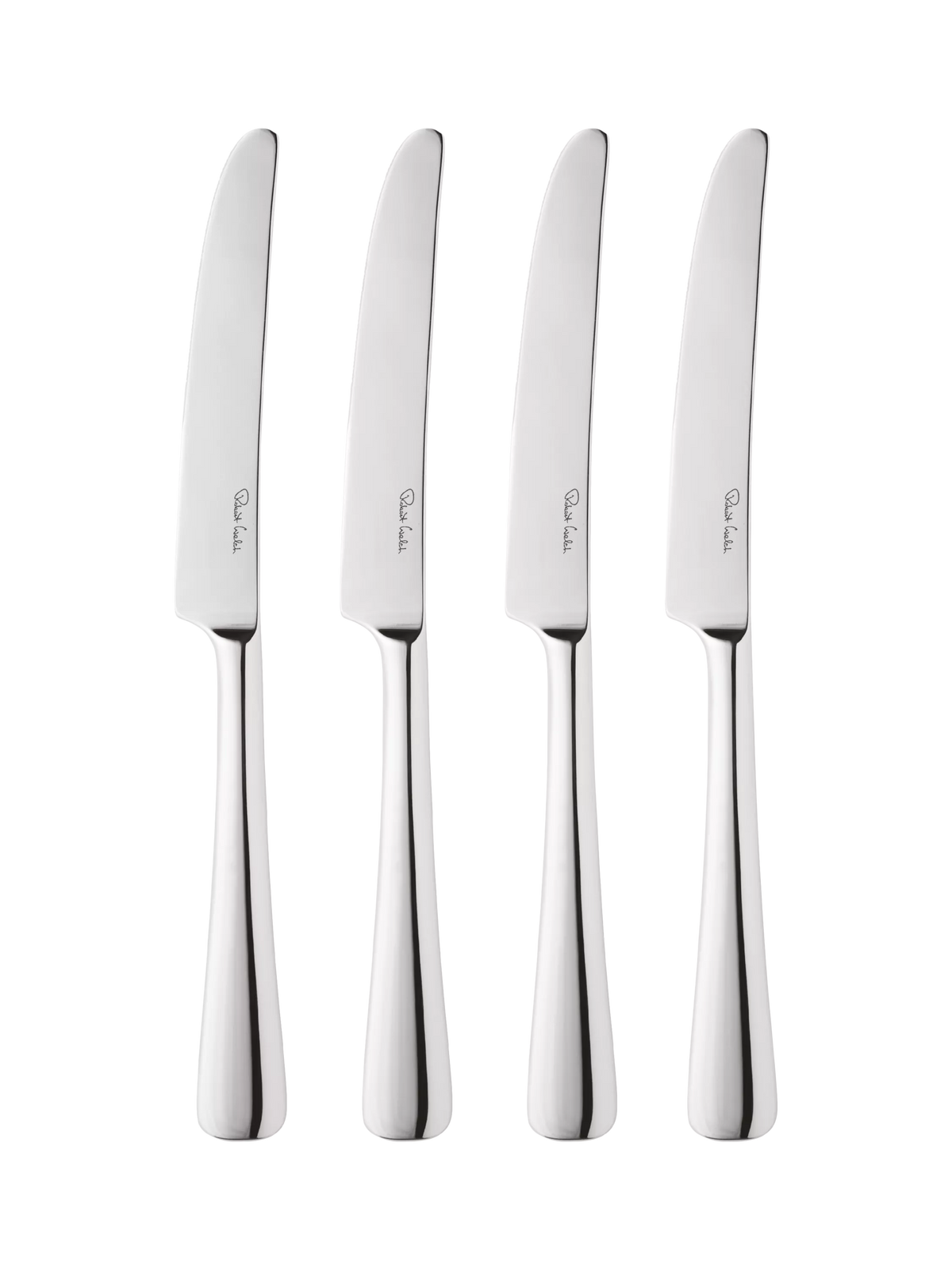 Robert Welch Malvern Bright stainless steel table knives set of 4 - British product