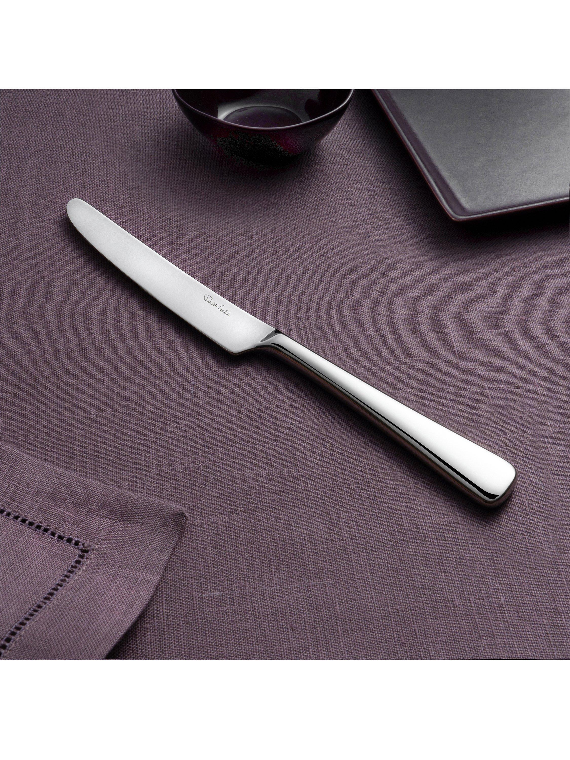 Robert Welch Malvern Bright stainless steel table knives set of 4 - British product