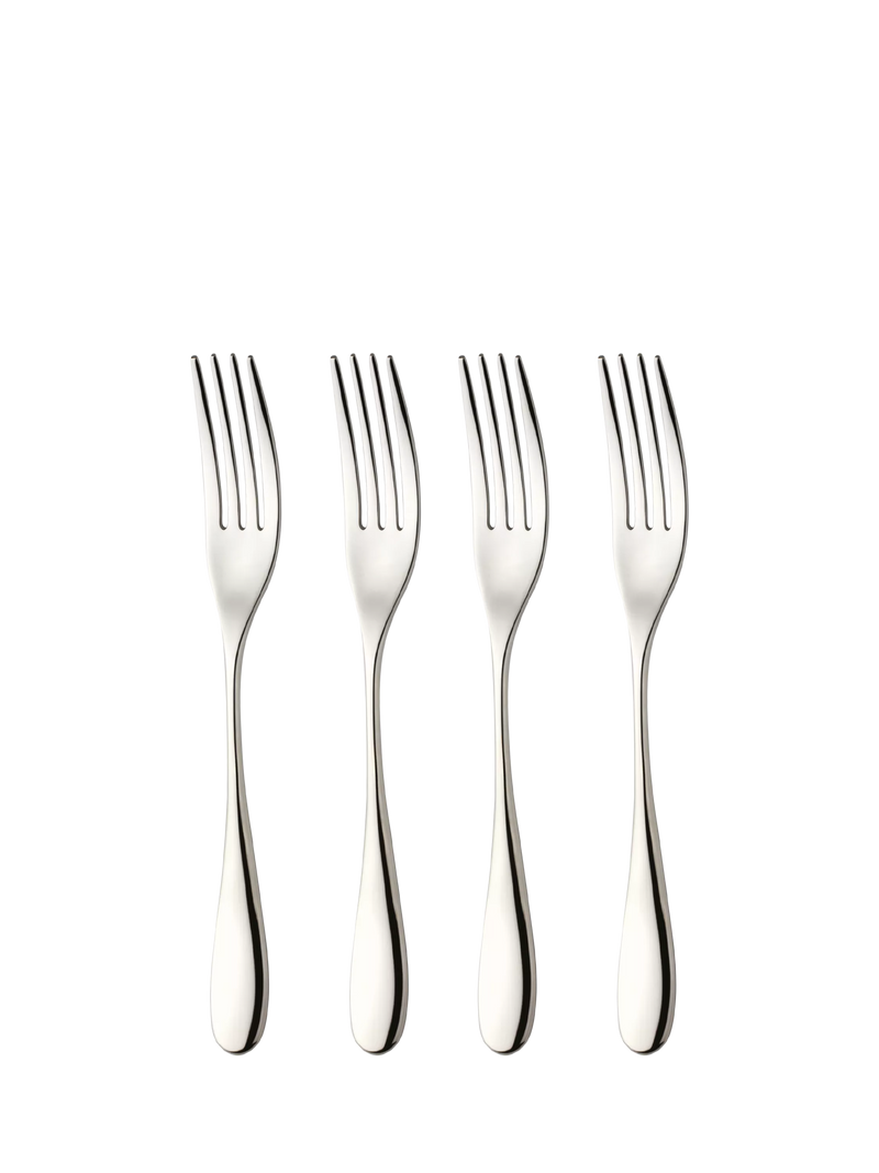 Robert Welch Arden Bright stainless steel table forks set of 4, UK version