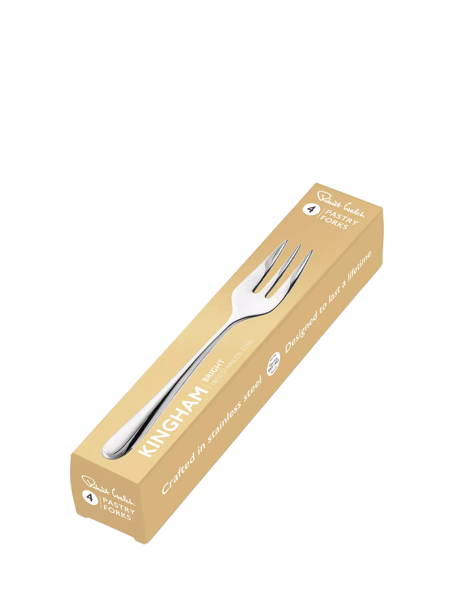 Robert Welch Kingham Bright pastry forks set of 4, UK version