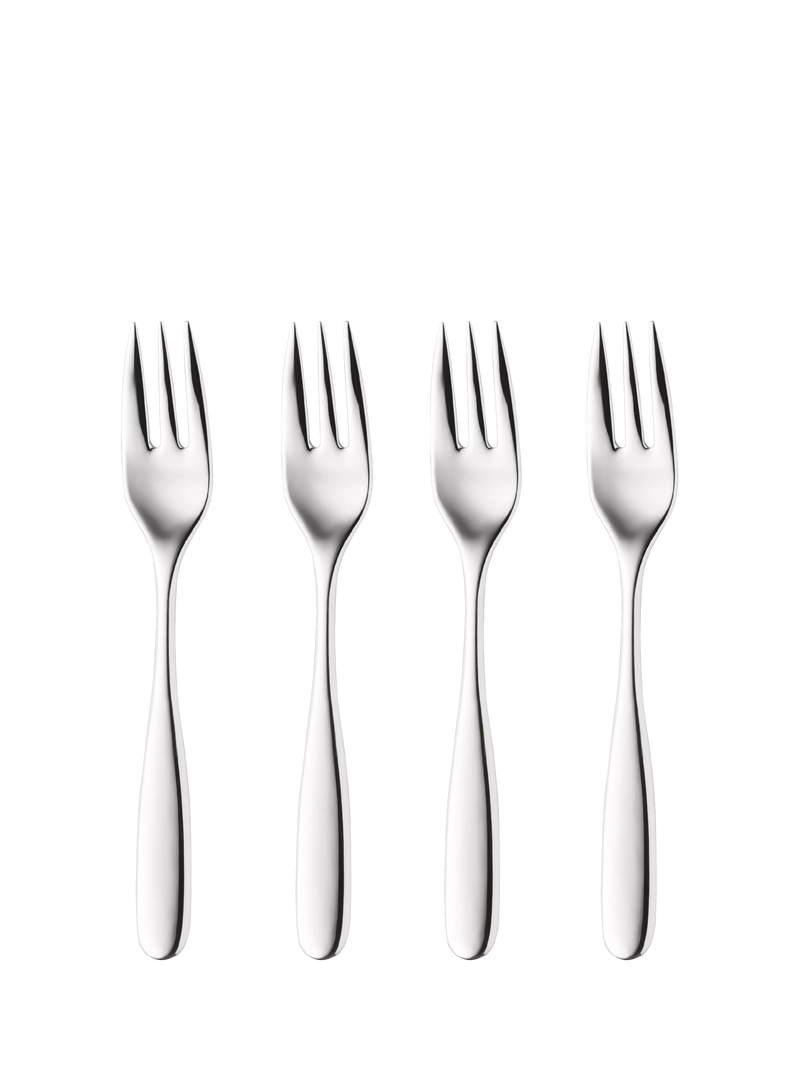 Robert Welch Stanton Bright stainless steel pastry forks set of 4 - British product